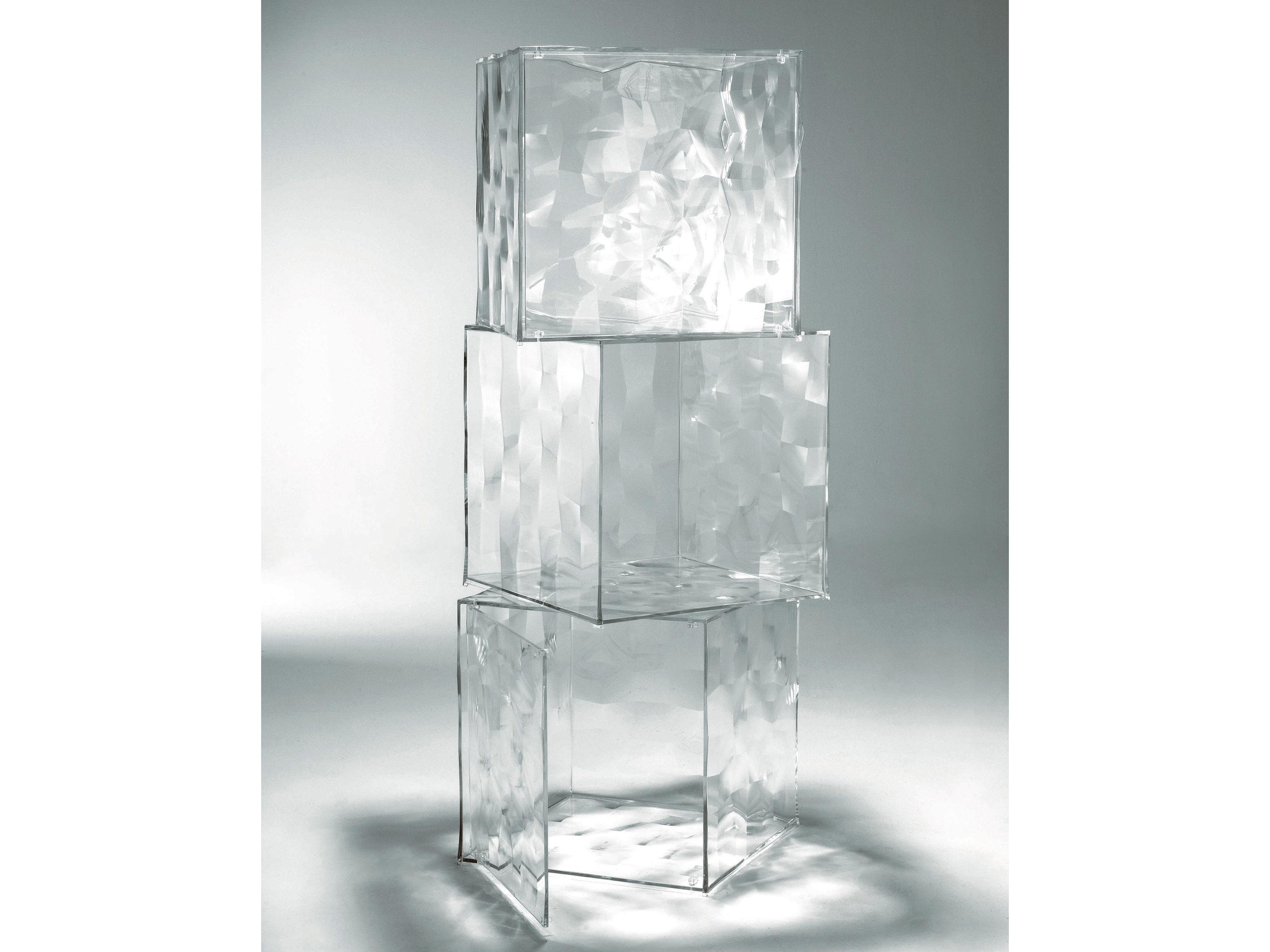 Kartell Optic Crystal Container Cube with Door