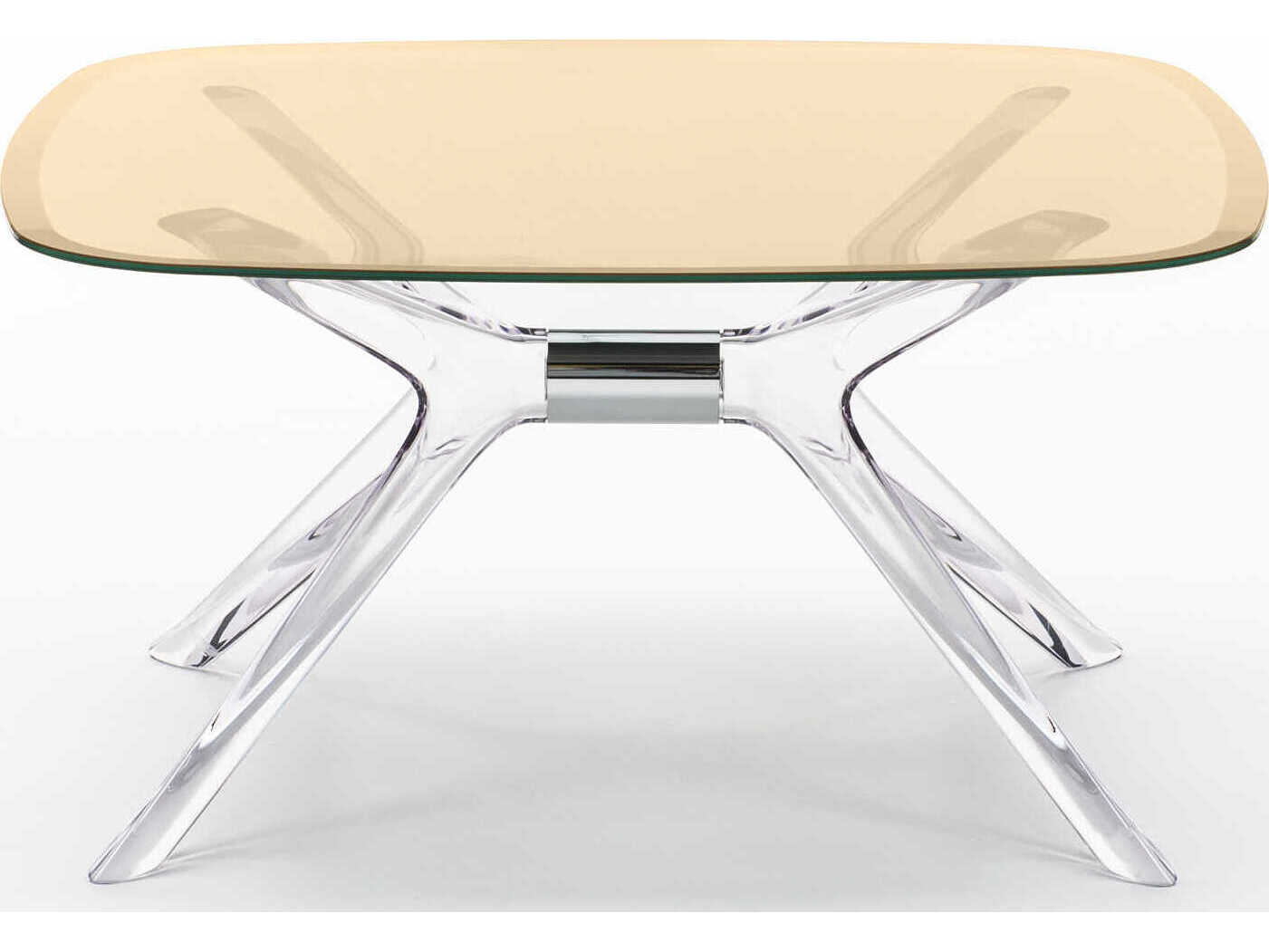 Kartell Blast Square Bronze Crystal Chrome Coffee Table
