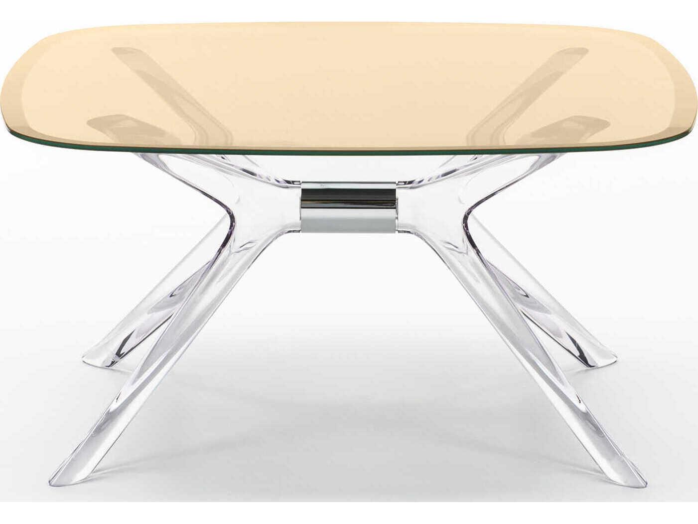 Kartell Blast Square Bronze Crystal Chrome Coffee Table