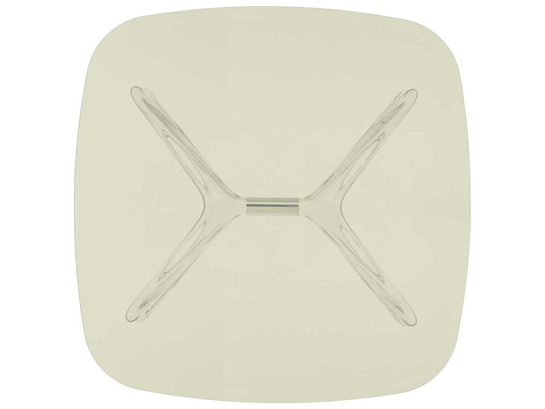 Kartell Blast Square Yellow Crystal Chrome Coffee Table