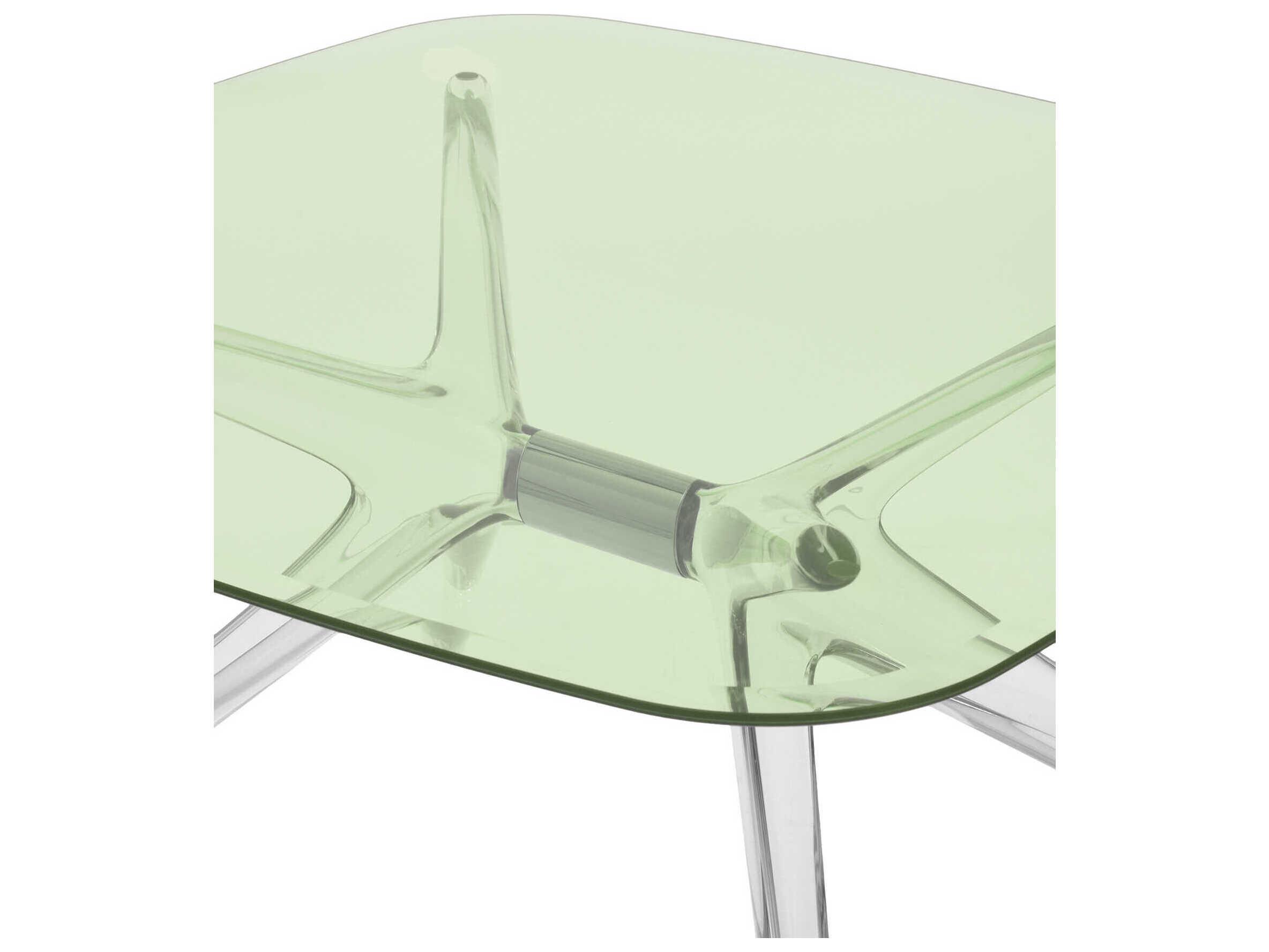 Kartell Blast Square Green Crystal Chrome Coffee Table