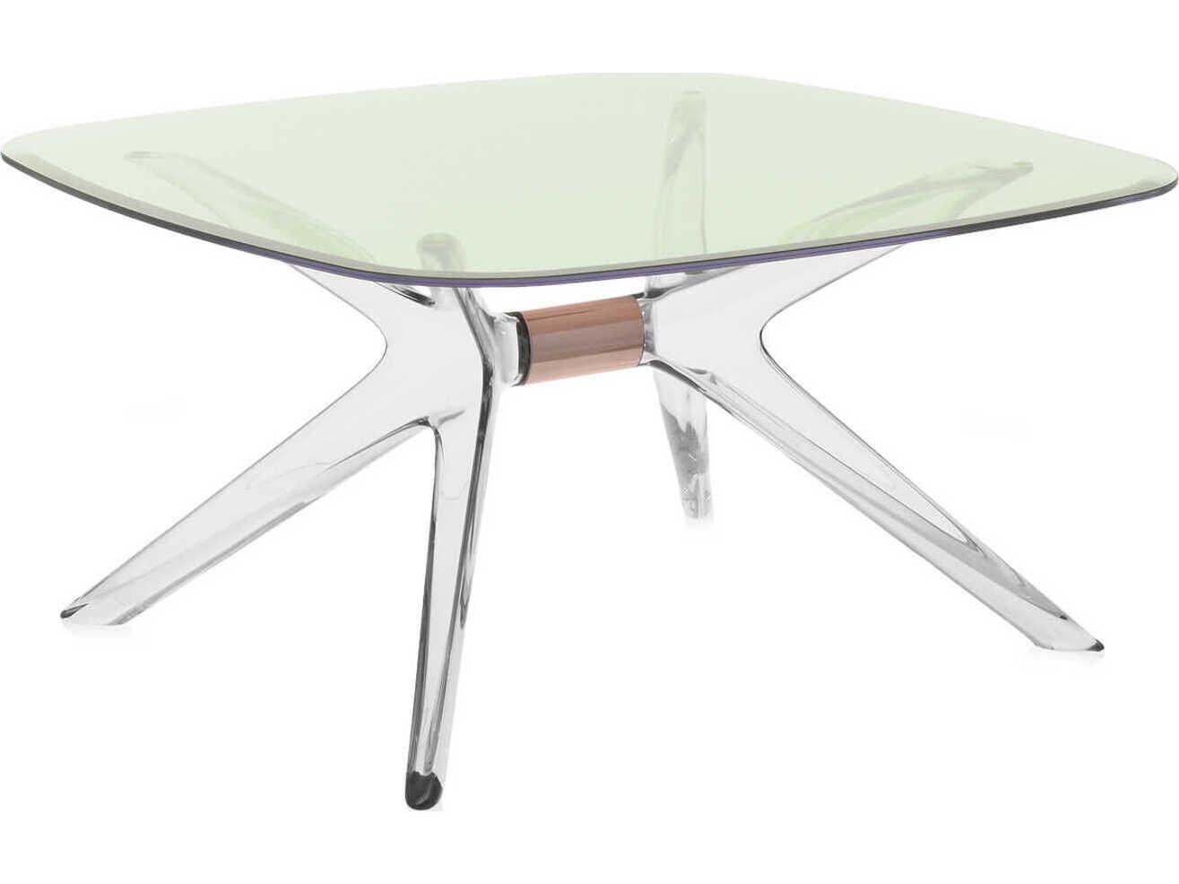 Kartell Blast Square Green Crystal Bronze Coffee Table