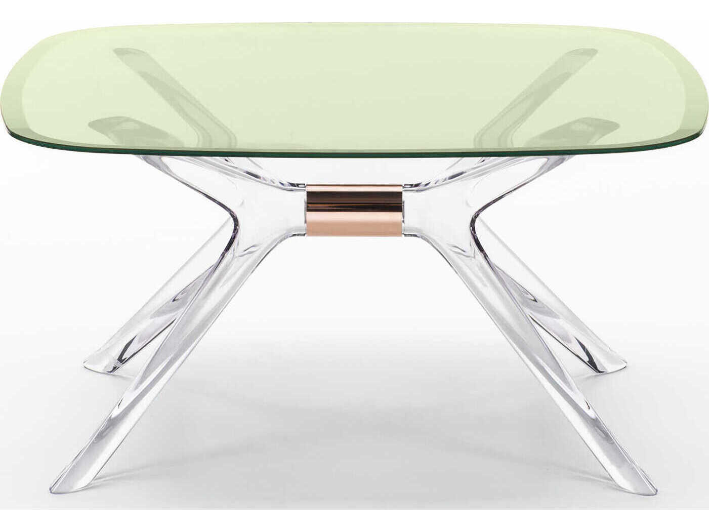Kartell Blast Square Green Crystal Bronze Coffee Table