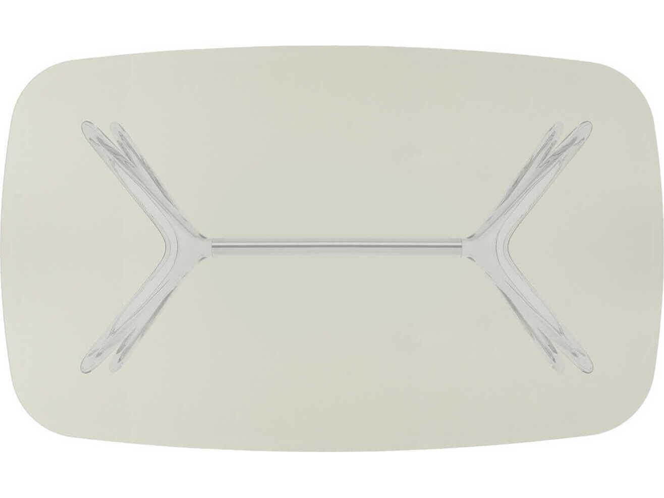 Kartell Blast Rectangular Yellow Crystal Chrome Coffee Table