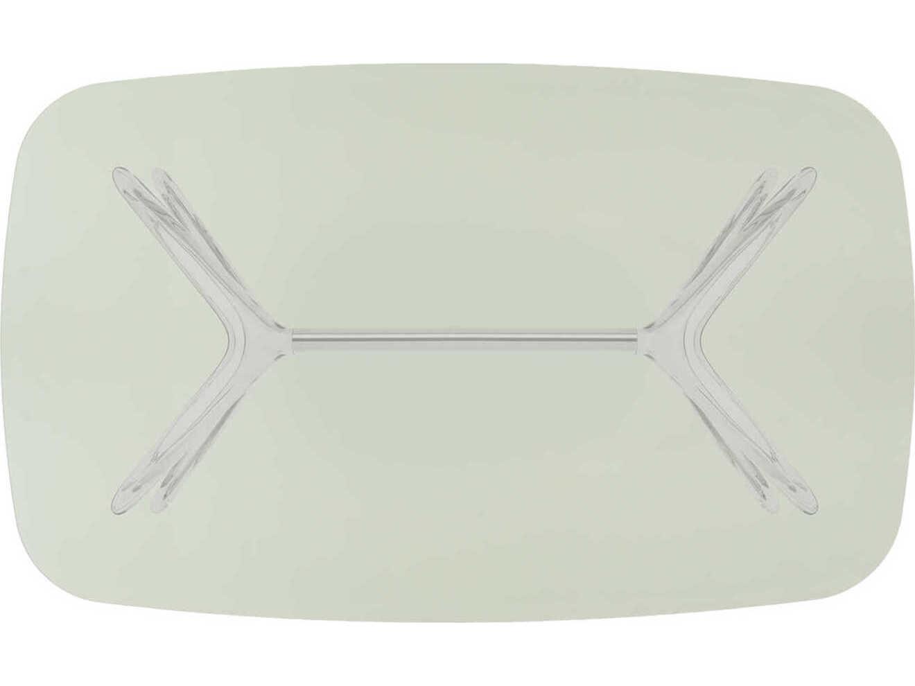 Kartell Blast Rectangular Green Crystal Chrome Coffee Table