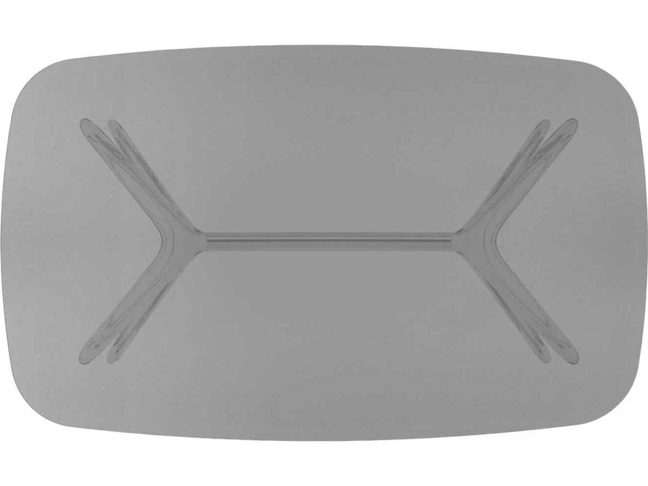 Kartell Blast Rectangular Smoke Crystal Chrome Coffee Table