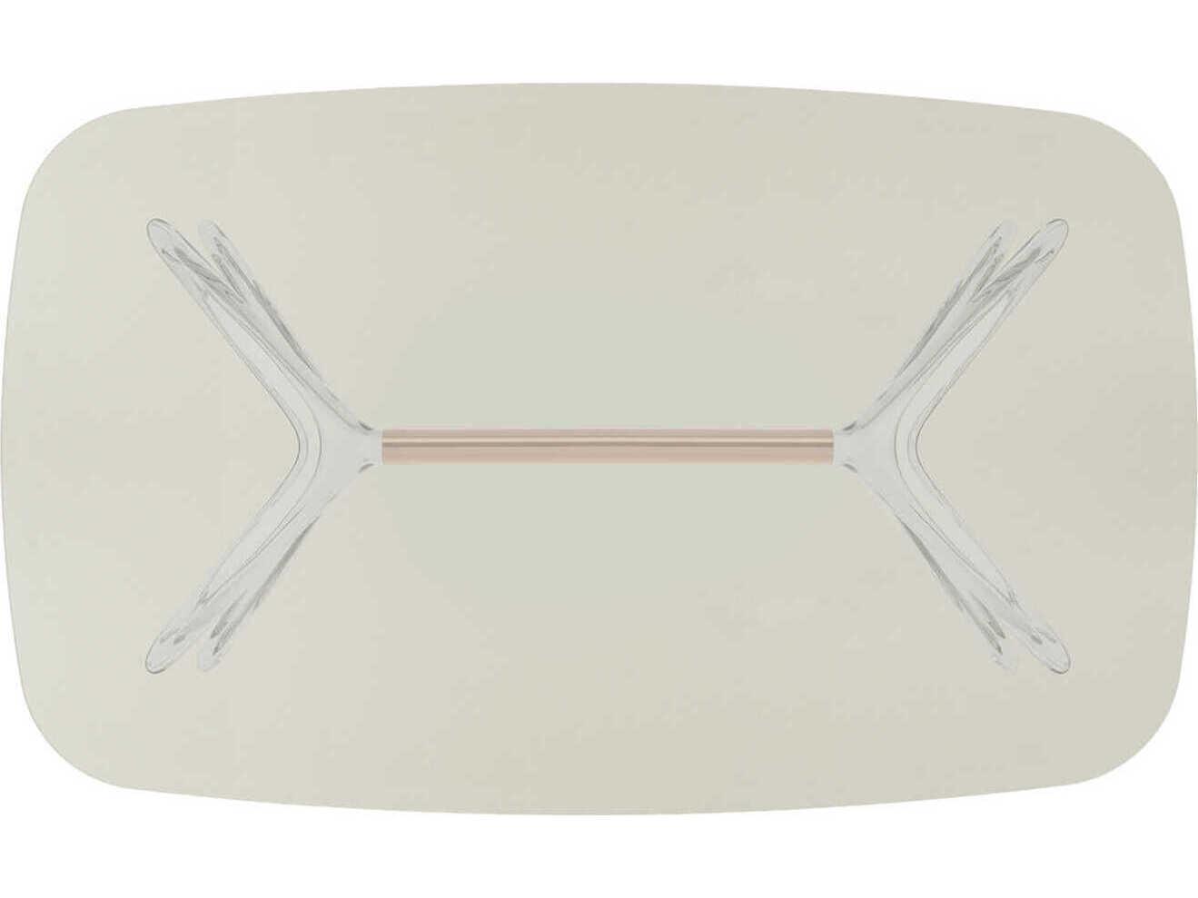 Kartell Blast Rectangular Yellow Bronze Chrome Coffee Table