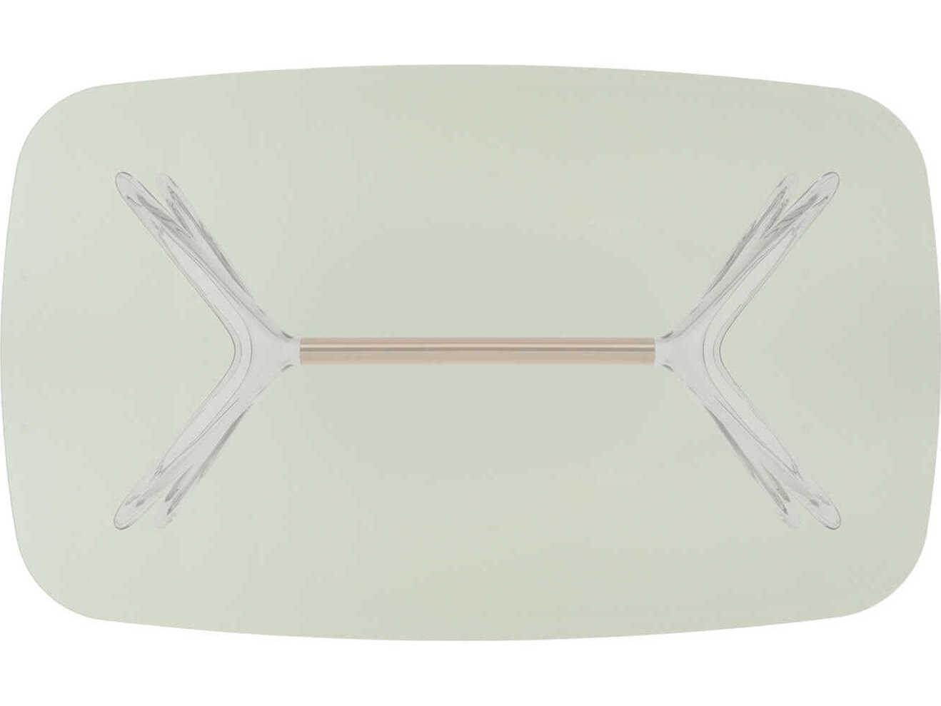 Kartell Blast Rectangular Green Bronze Chrome Coffee Table