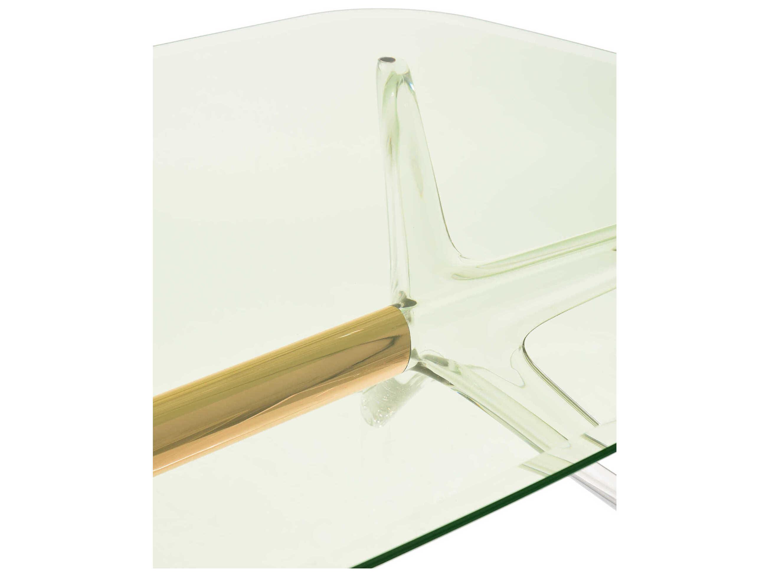 Kartell Blast Rectangular Green Bronze Chrome Coffee Table