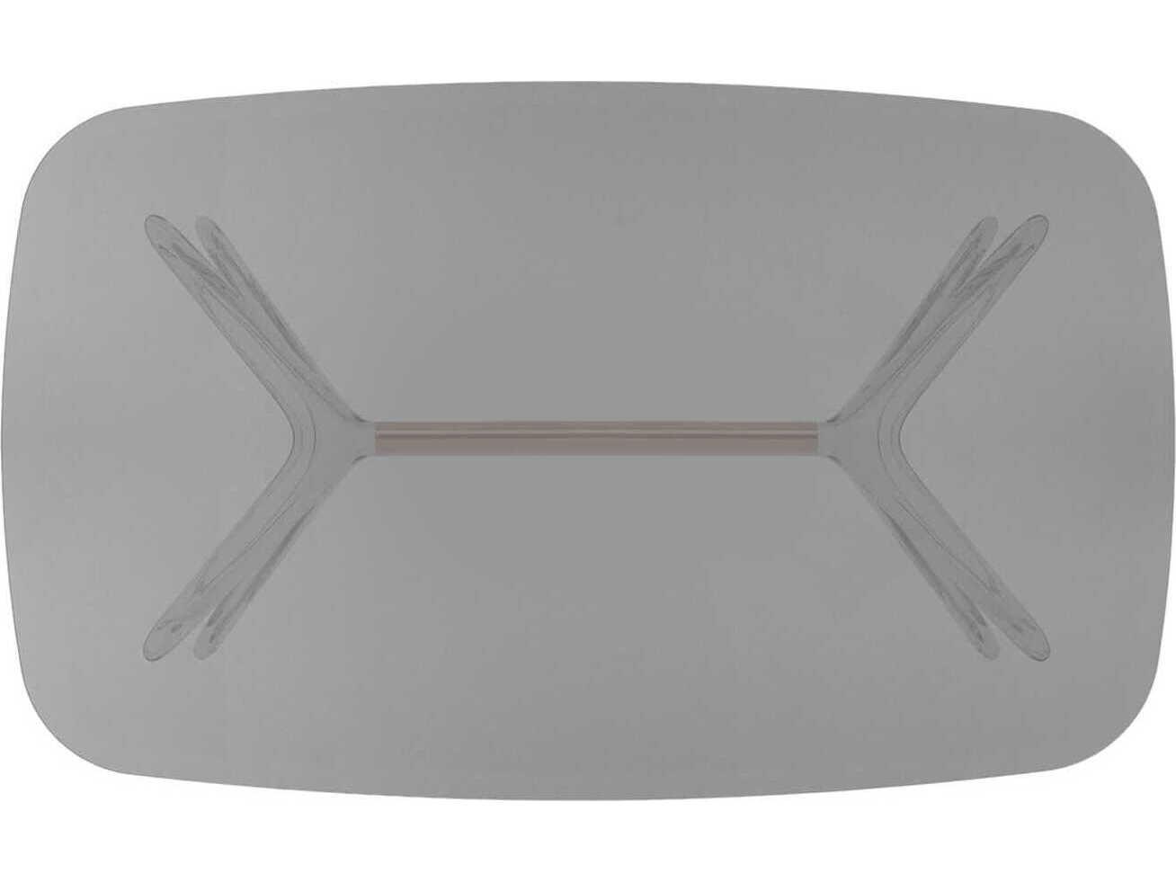 Kartell Blast Rectangular Smoke Bronze Chrome Coffee Table