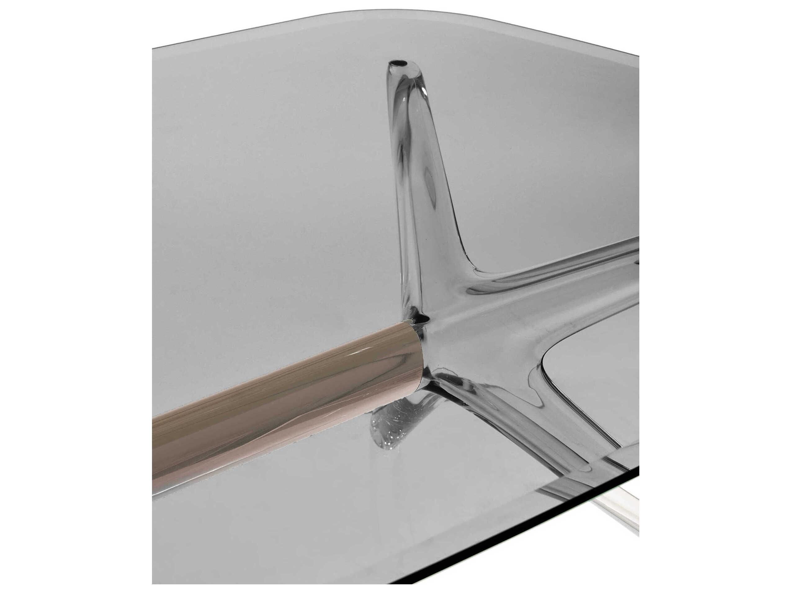 Kartell Blast Rectangular Smoke Bronze Chrome Coffee Table