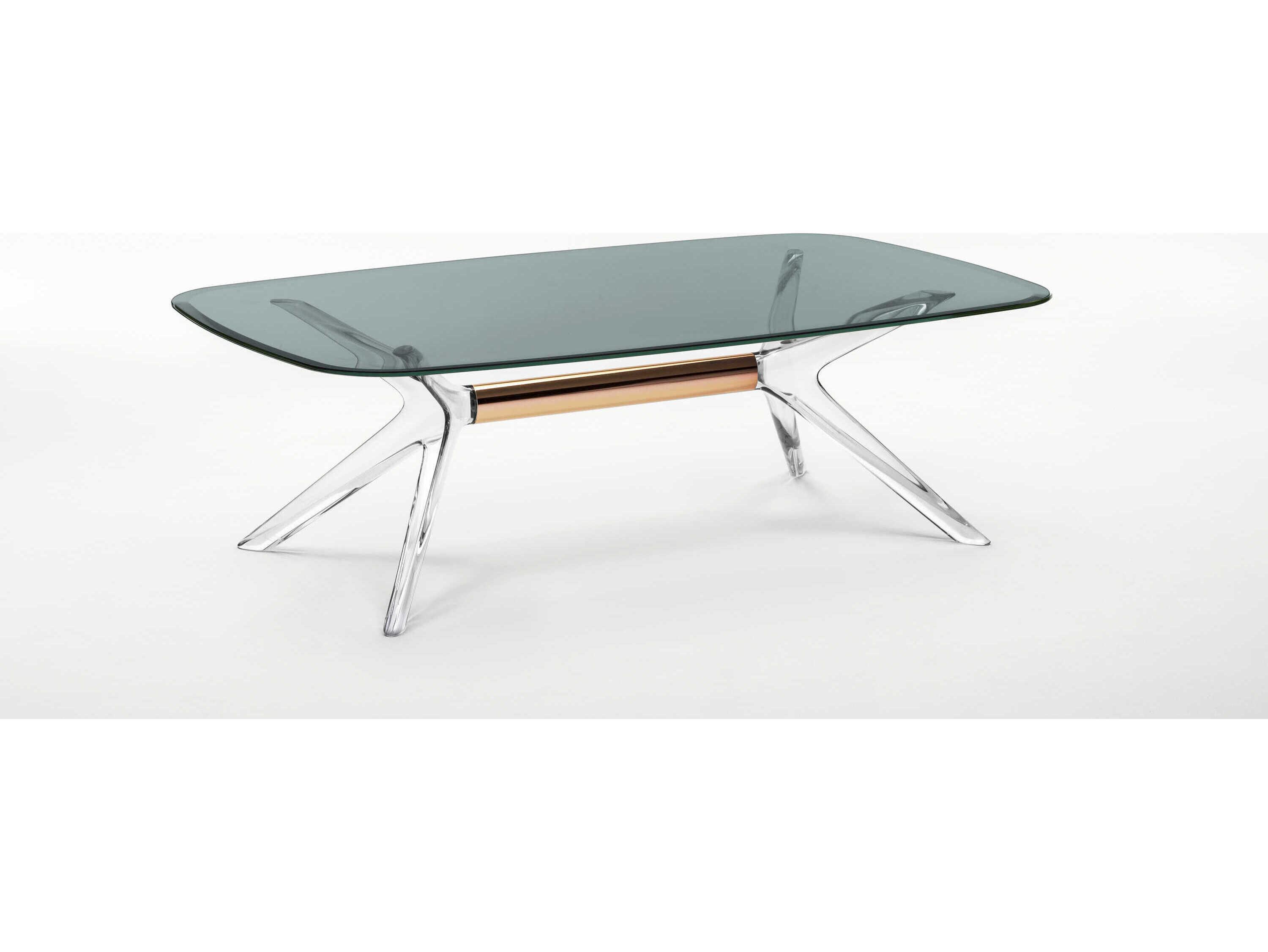 Kartell Blast Rectangular Smoke Bronze Chrome Coffee Table