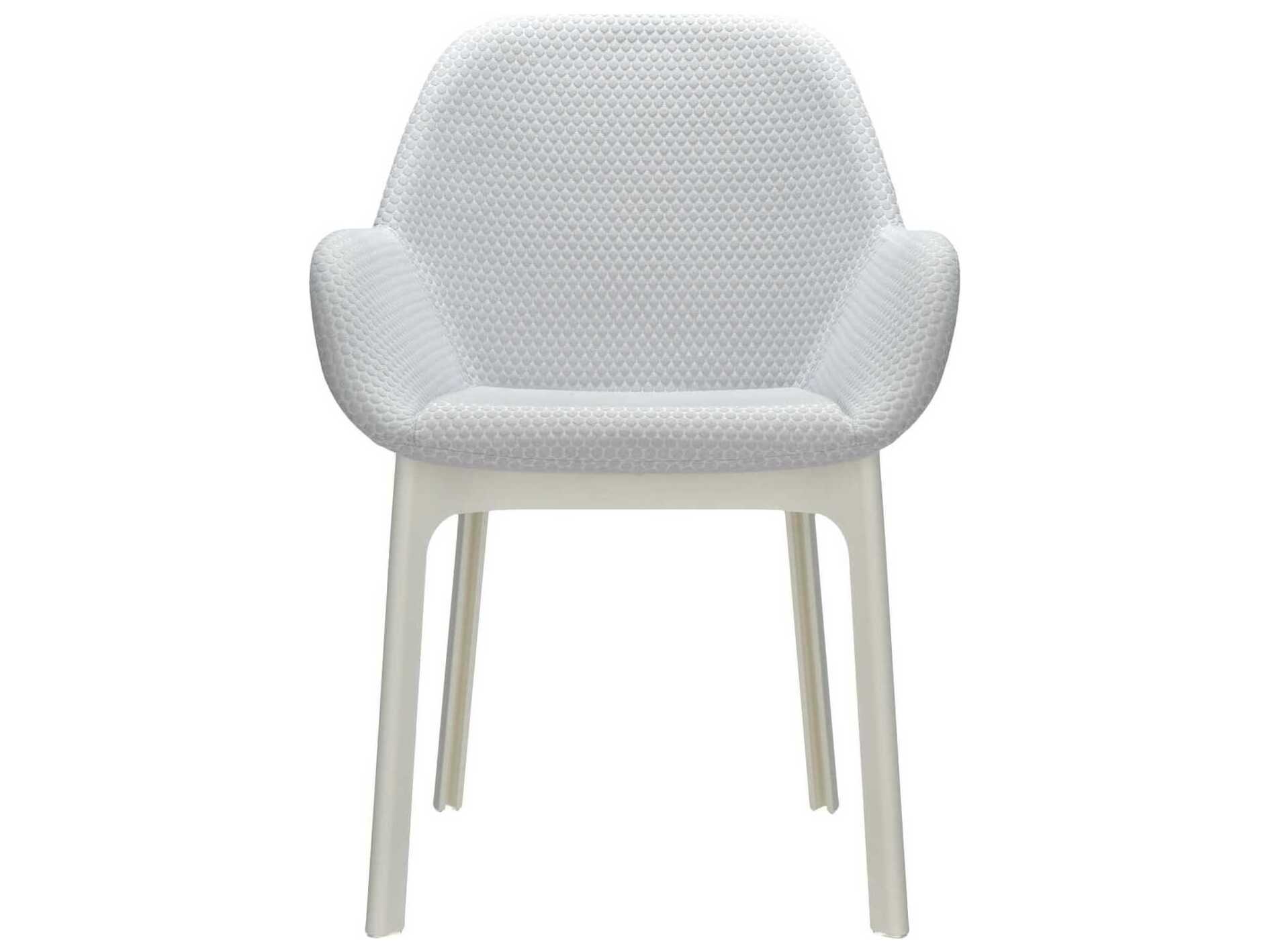 Kartell Clap Gray Upholstered Arm Dining Chair