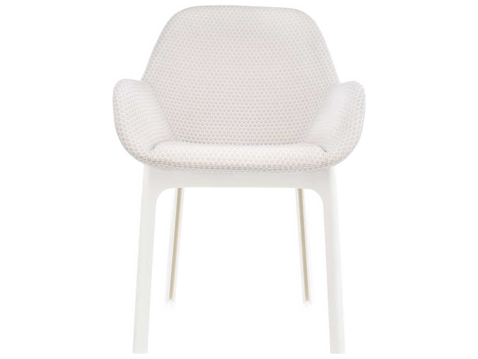 Kartell Clap Beige Upholstered Arm Dining Chair