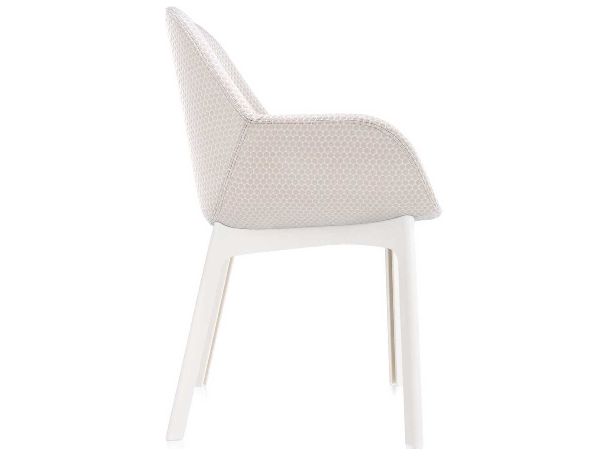 Kartell Clap Beige Upholstered Arm Dining Chair
