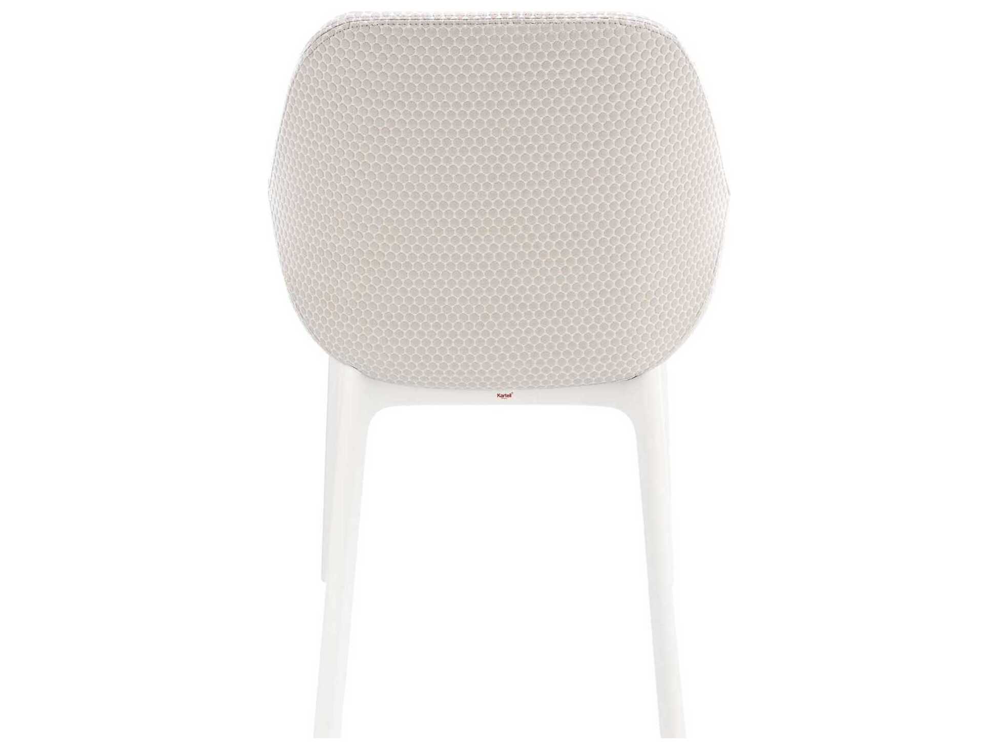 Kartell Clap Beige Upholstered Arm Dining Chair