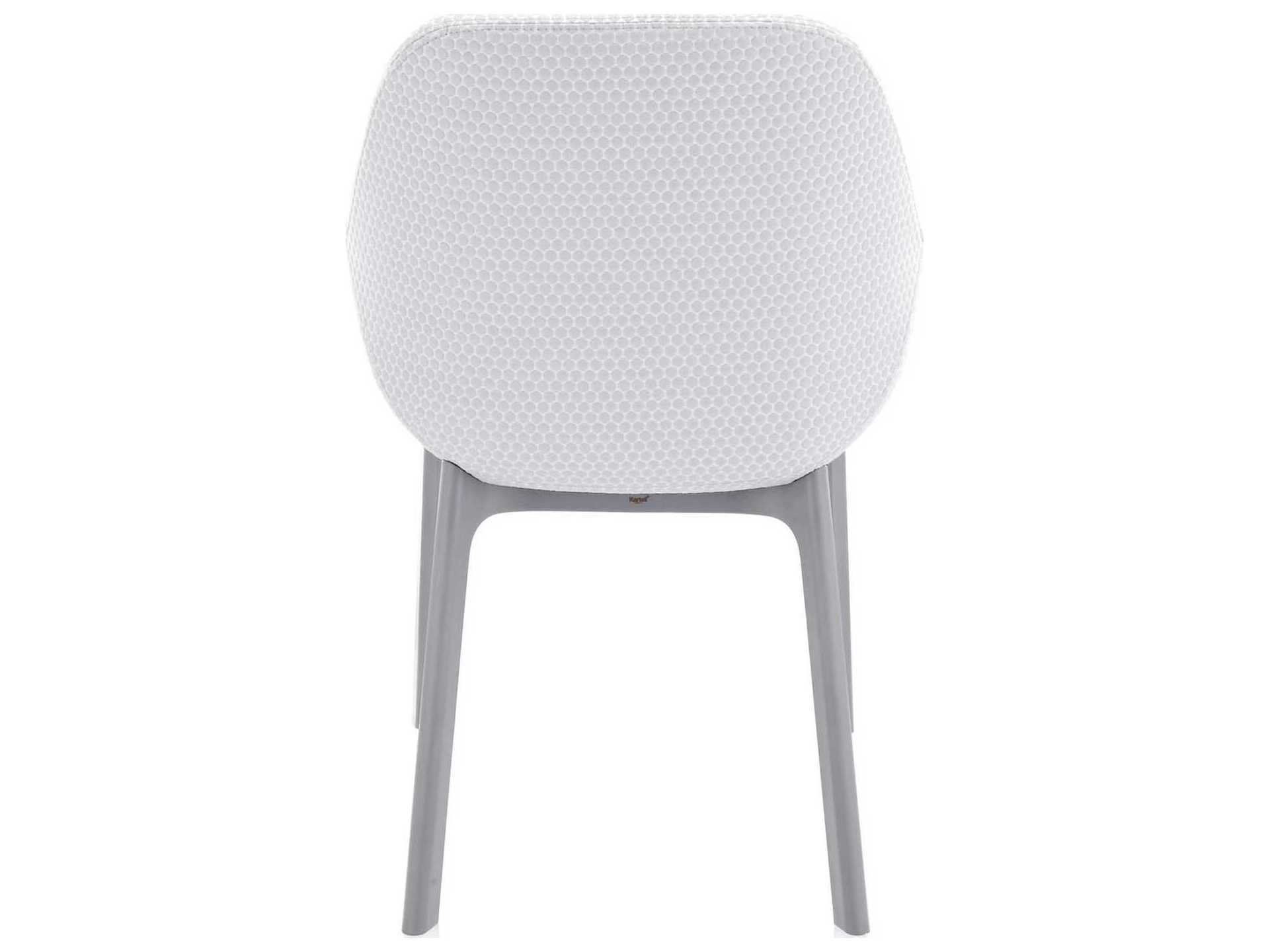 Kartell Clap Gray Upholstered Arm Dining Chair