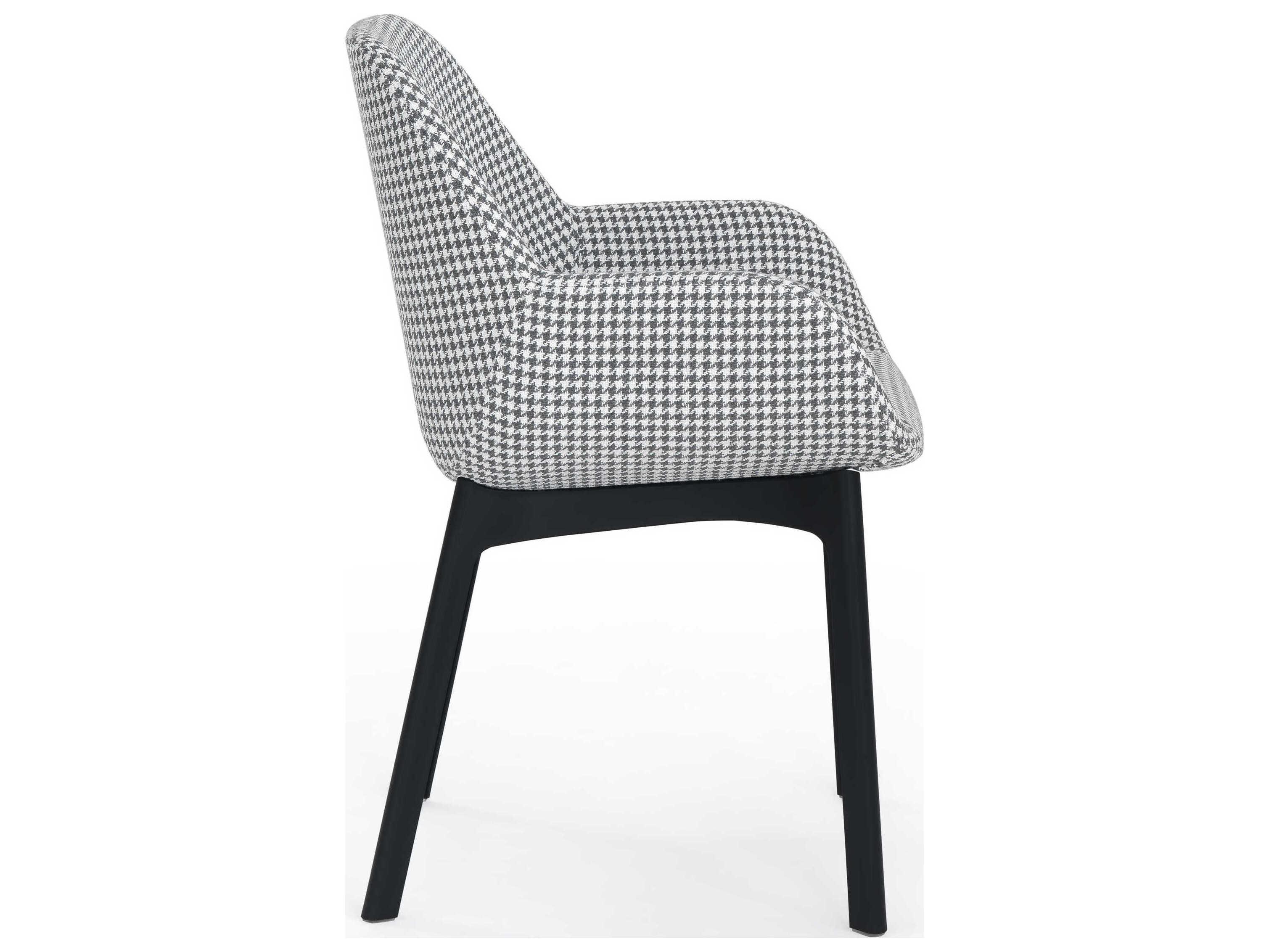 Kartell Clap Black Upholstered Arm Dining Chair