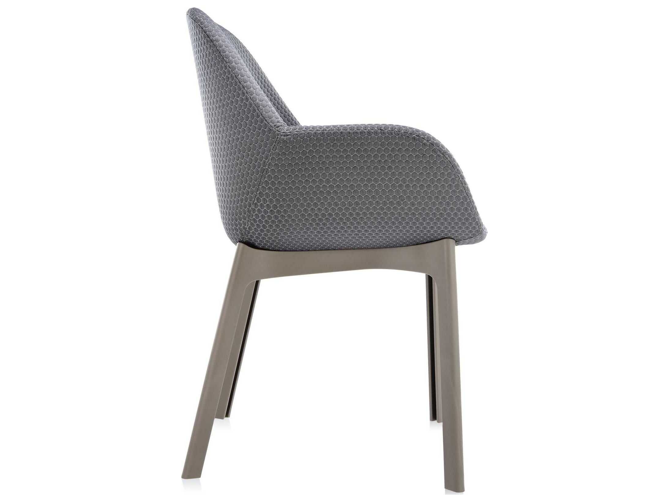 Kartell Clap Black Upholstered Arm Dining Chair