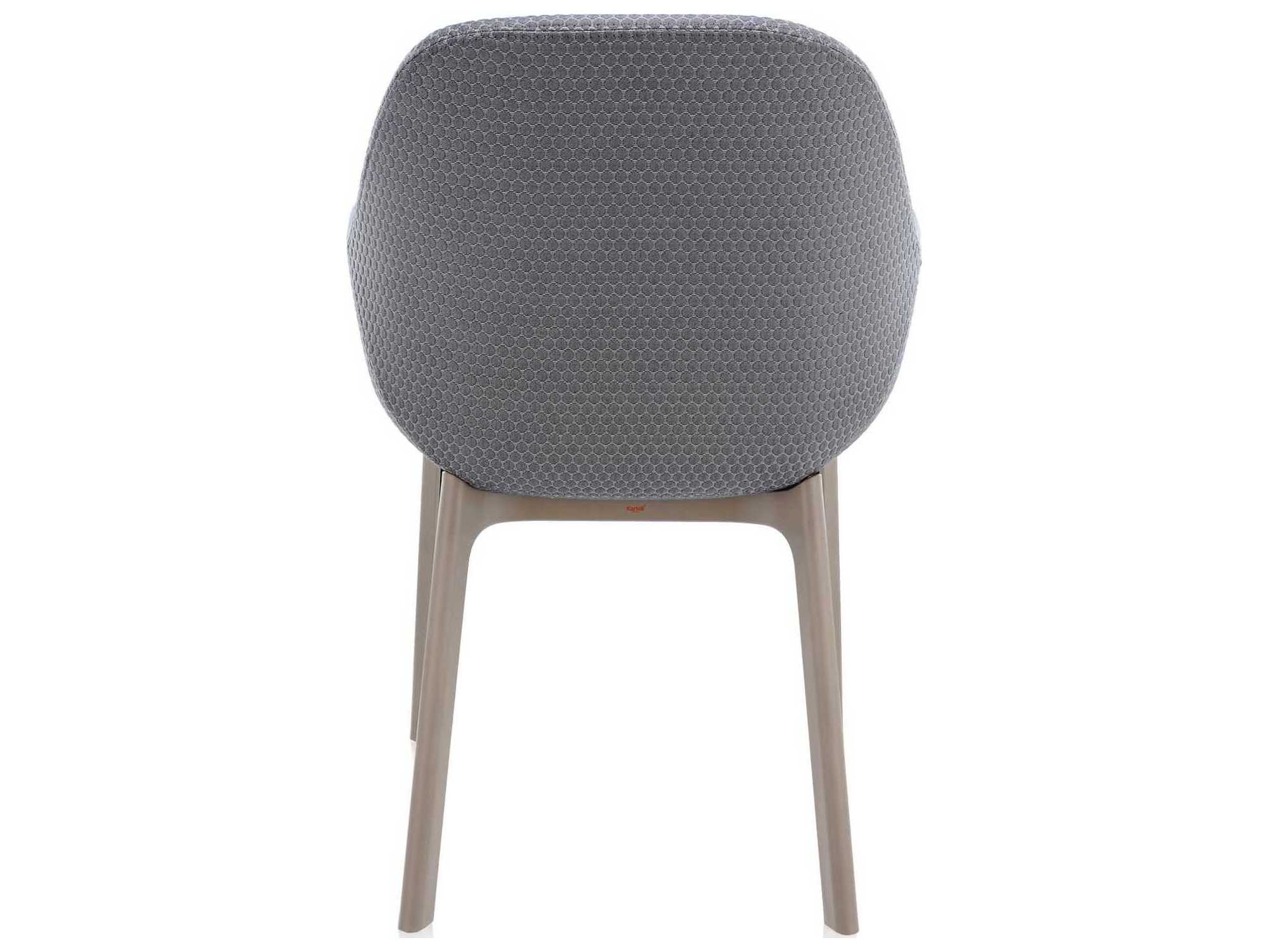 Kartell Clap Black Upholstered Arm Dining Chair