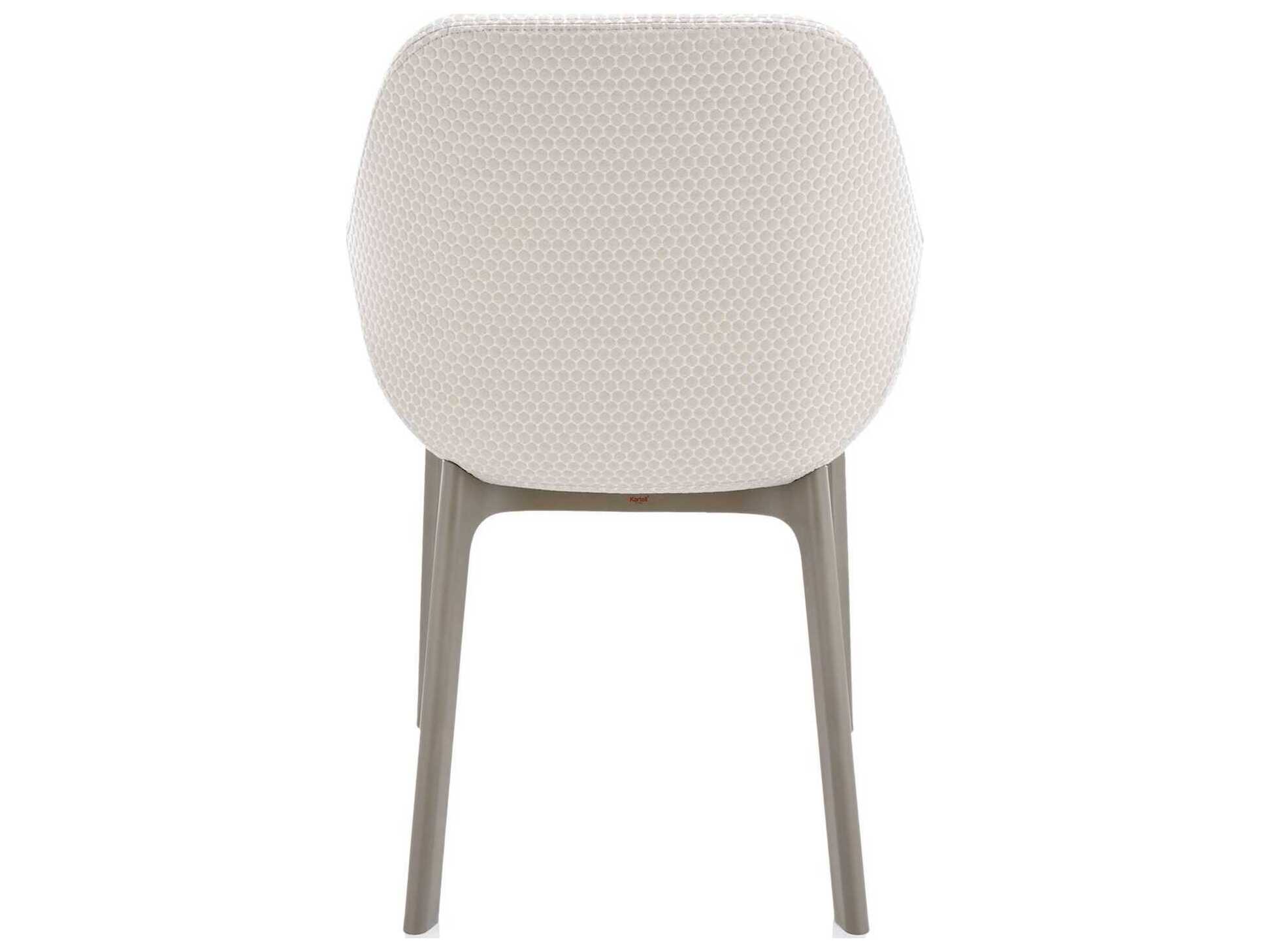Kartell Clap Beige Upholstered Arm Dining Chair