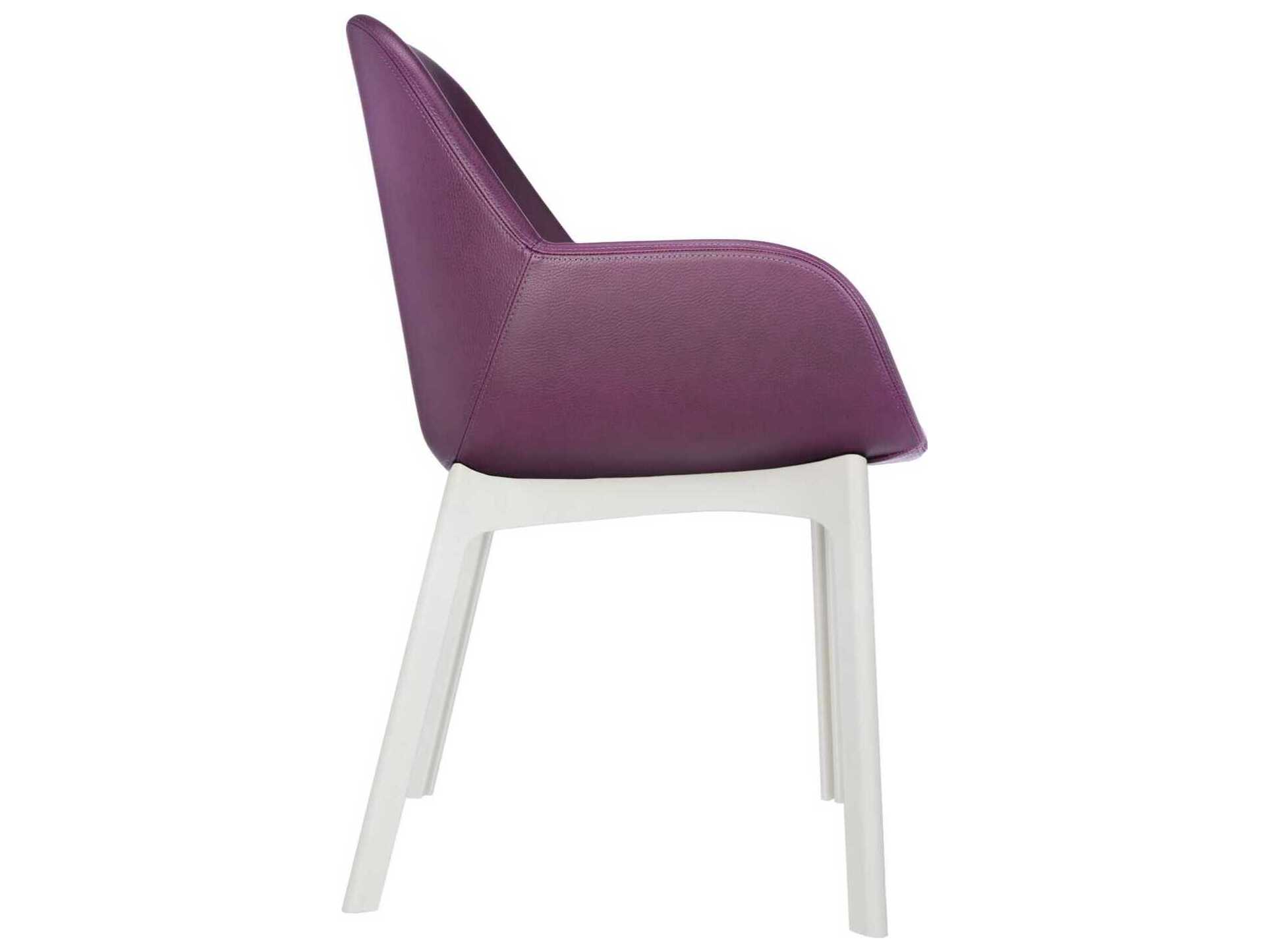 Kartell Clap Purple Arm Dining Chair