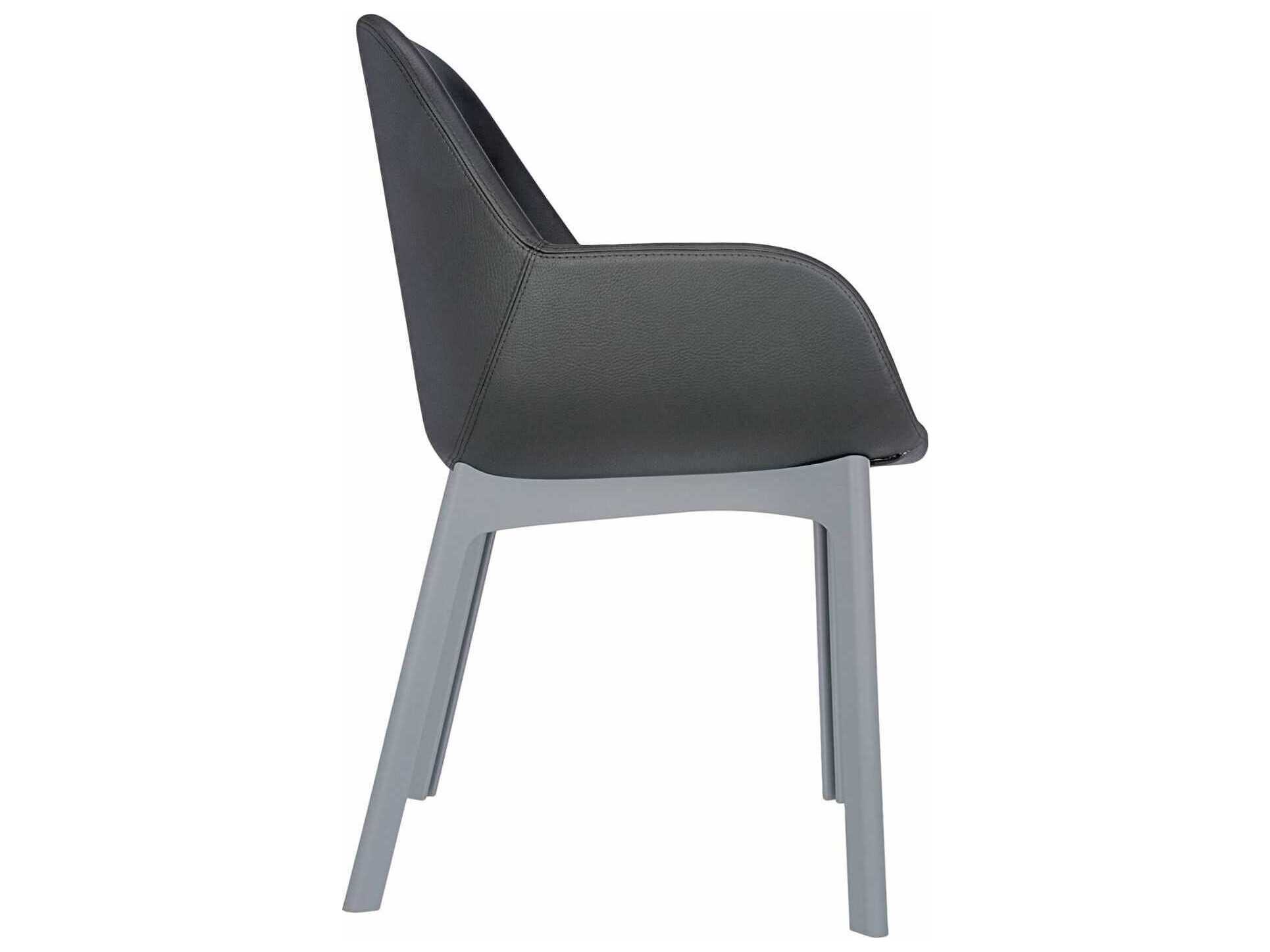 Kartell Clap Gray Arm Dining Chair