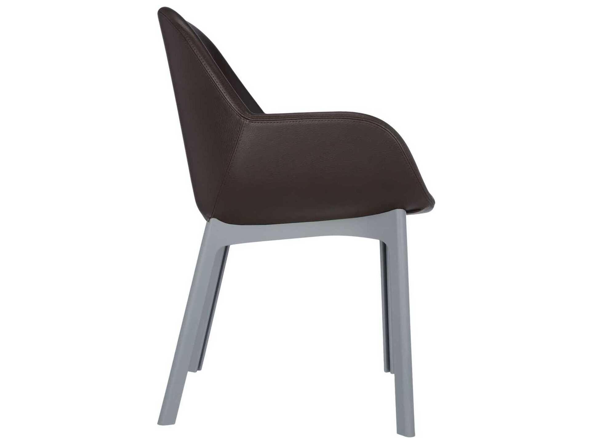 Kartell Clap Brown Arm Dining Chair