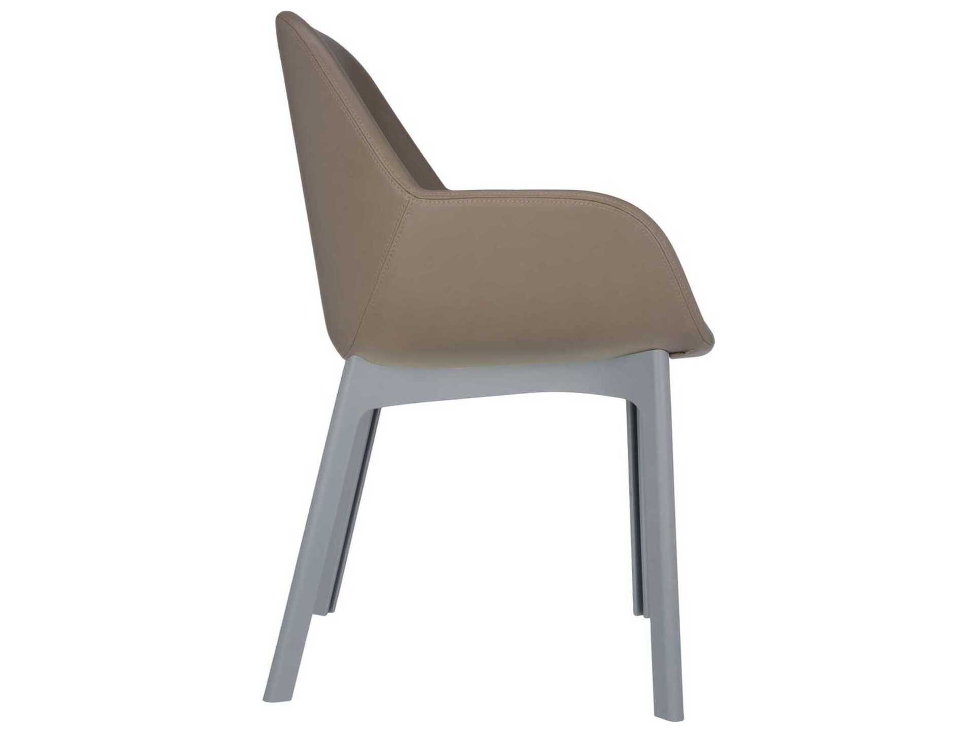 Kartell Clap Gray Arm Dining Chair