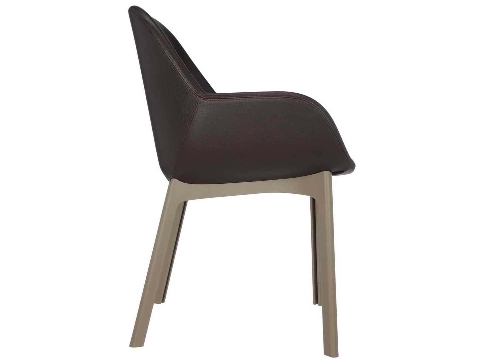 Kartell Clap Brown Arm Dining Chair