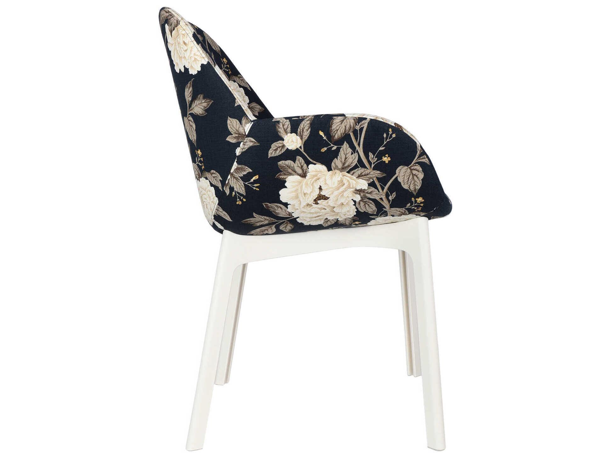Kartell Clap Beige Upholstered Arm Dining Chair