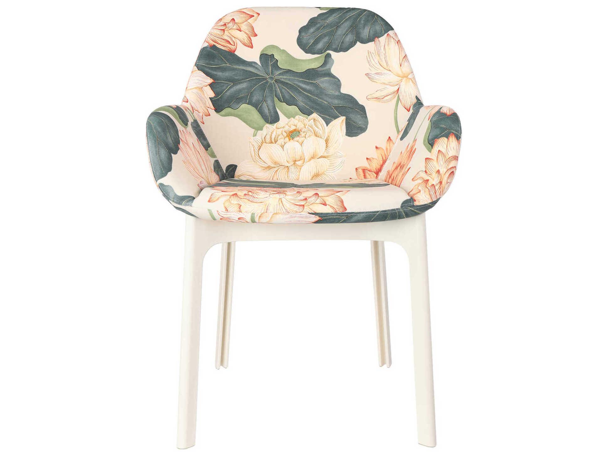Kartell Clap Beige Upholstered Arm Dining Chair