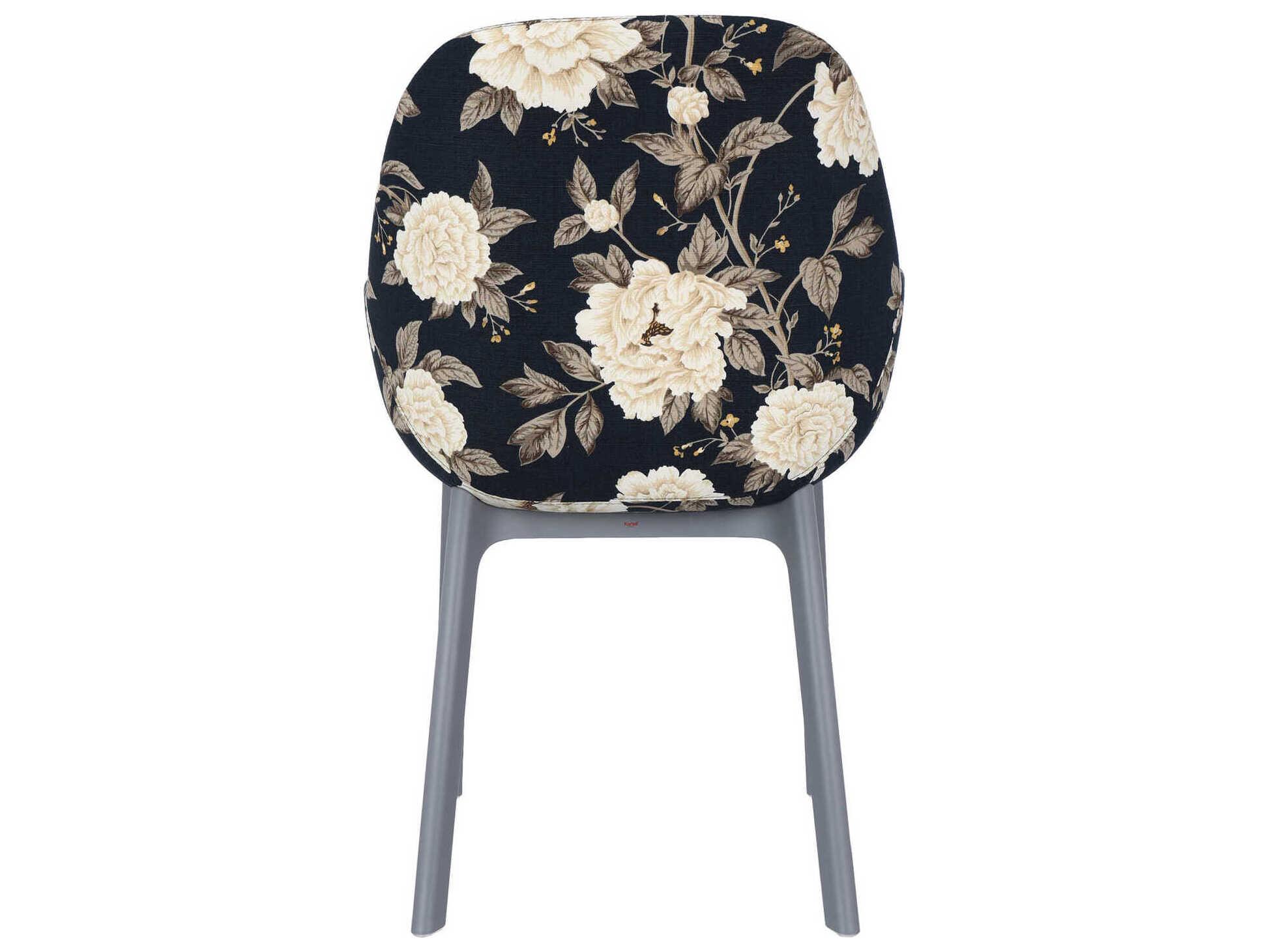 Kartell Clap Black Upholstered Arm Dining Chair