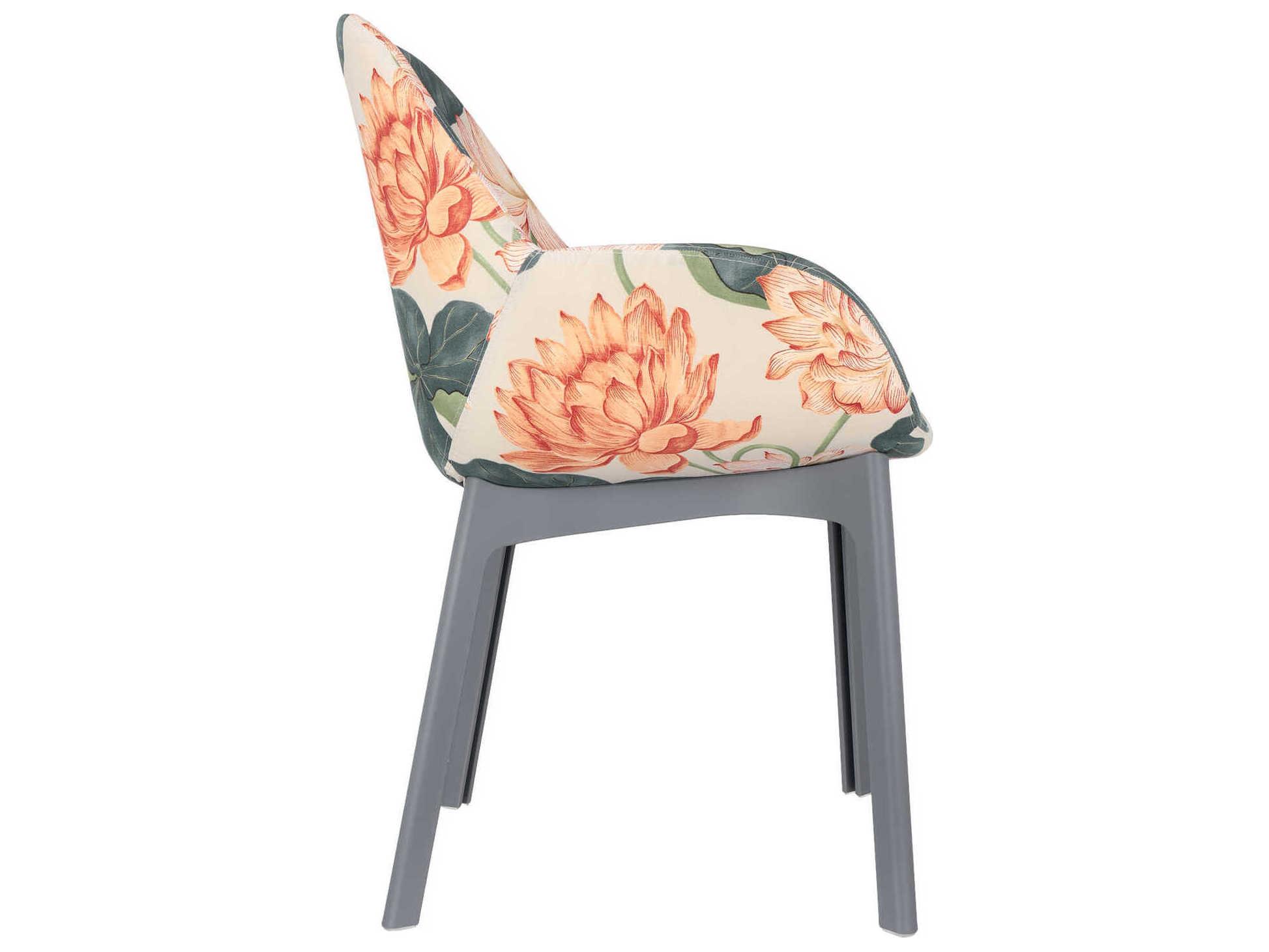 Kartell Clap Green Upholstered Arm Dining Chair