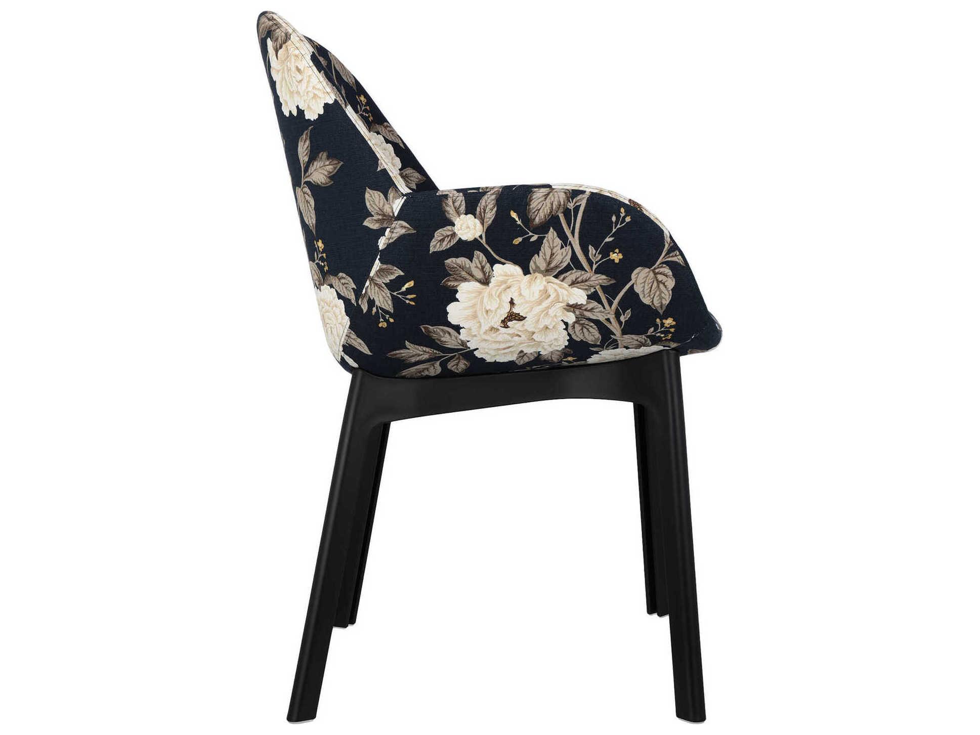 Kartell Clap Beige Upholstered Arm Dining Chair