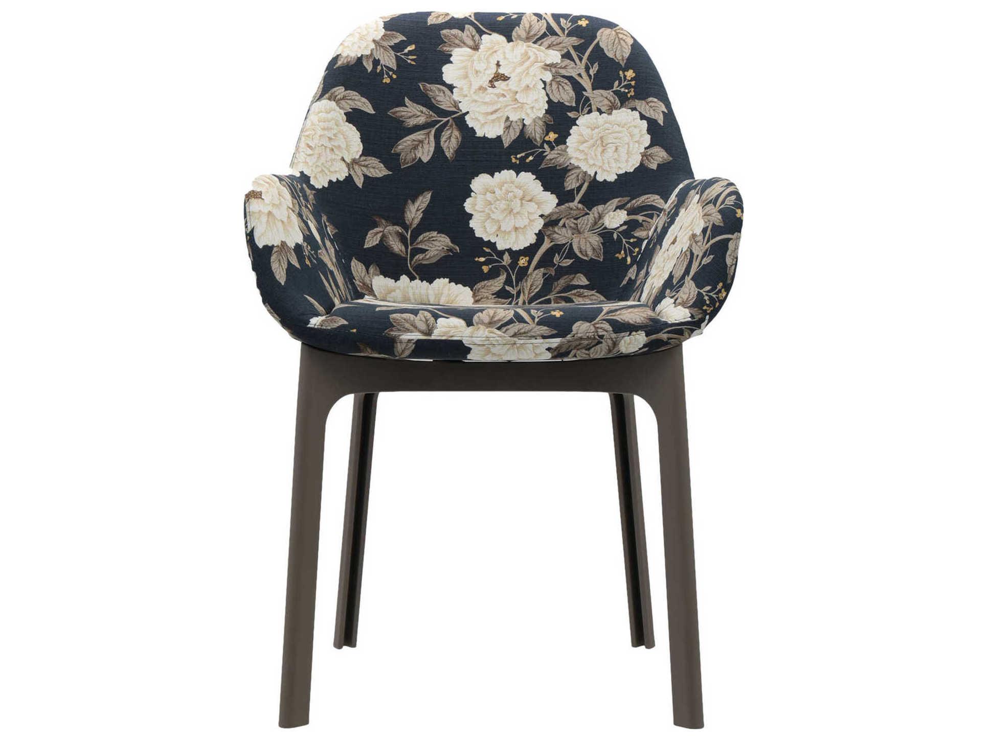 Kartell Clap Black Upholstered Arm Dining Chair