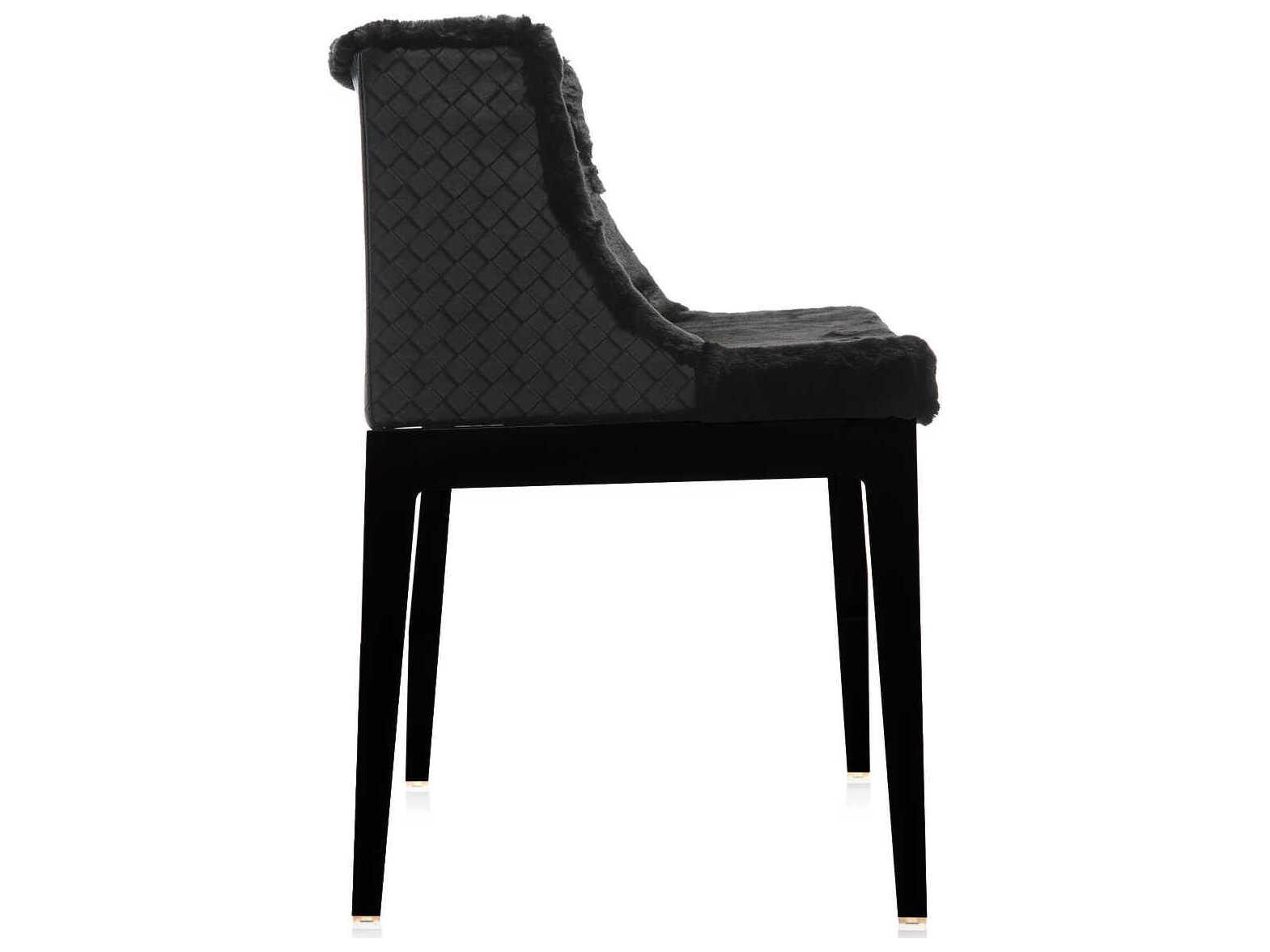 Kartell Mademoiselle Kravitz Black Upholstered Arm Dining Chair