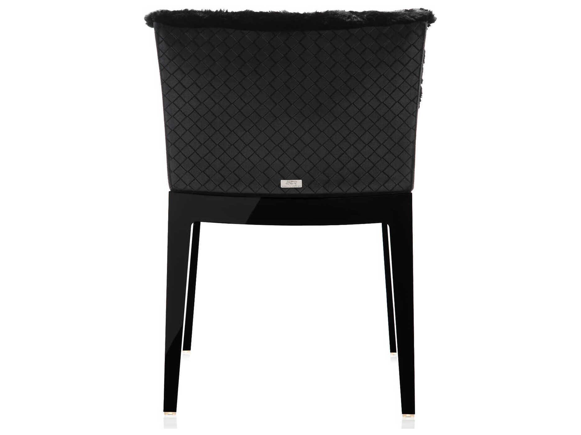 Kartell Mademoiselle Kravitz Black Upholstered Arm Dining Chair