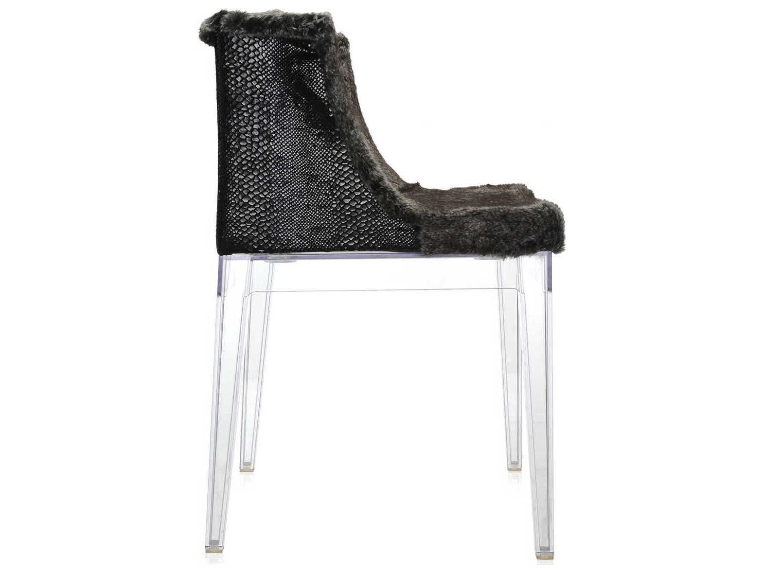 Kartell Mademoiselle Kravitz Clear Upholstered Arm Dining Chair