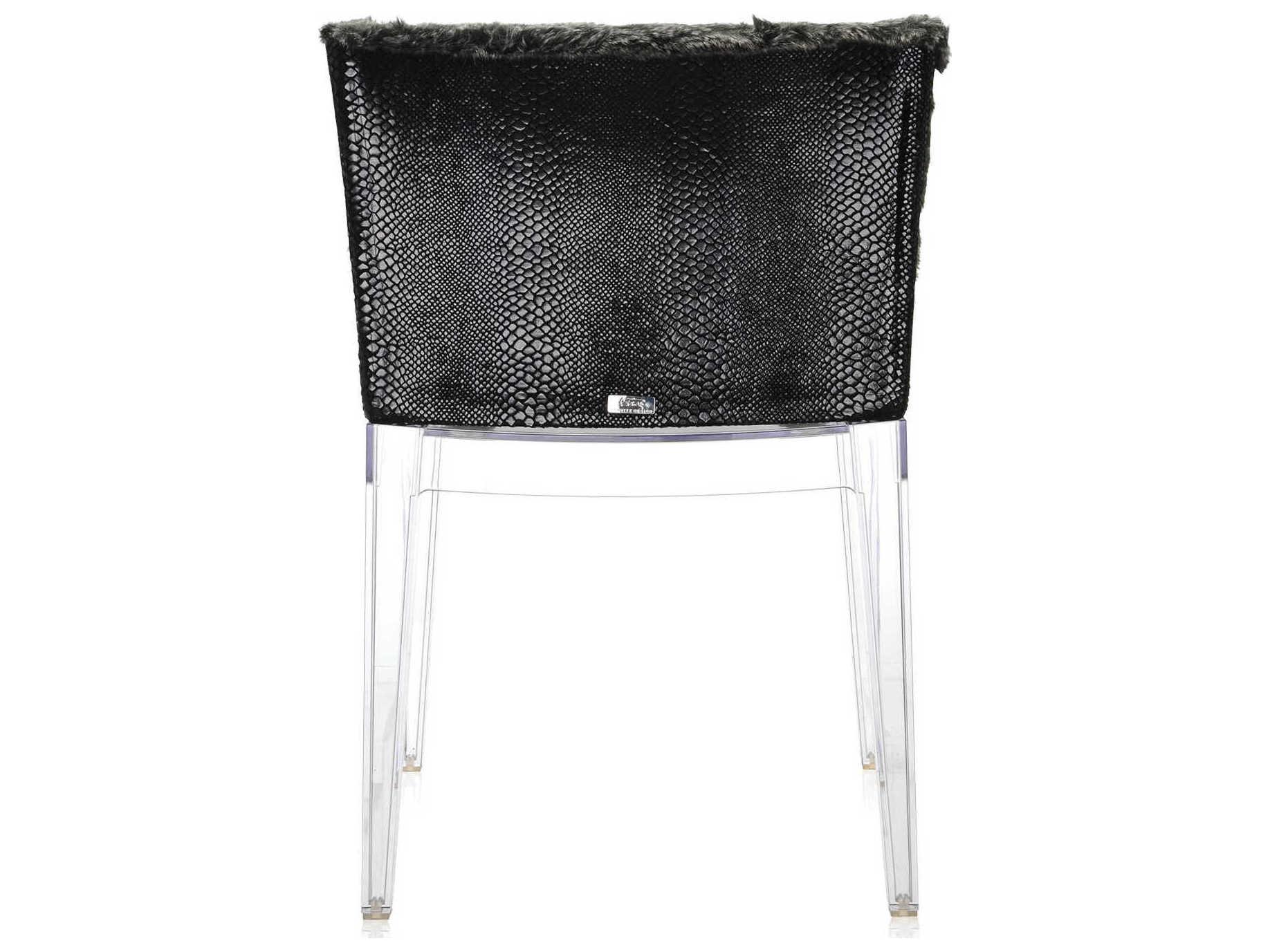 Kartell Mademoiselle Kravitz Clear Upholstered Arm Dining Chair