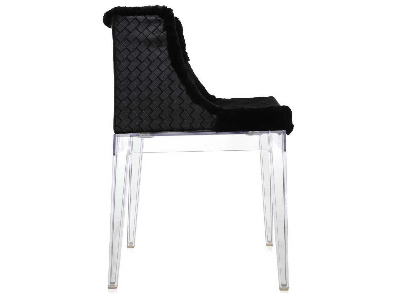 Kartell Mademoiselle Kravitz Black Upholstered Arm Dining Chair