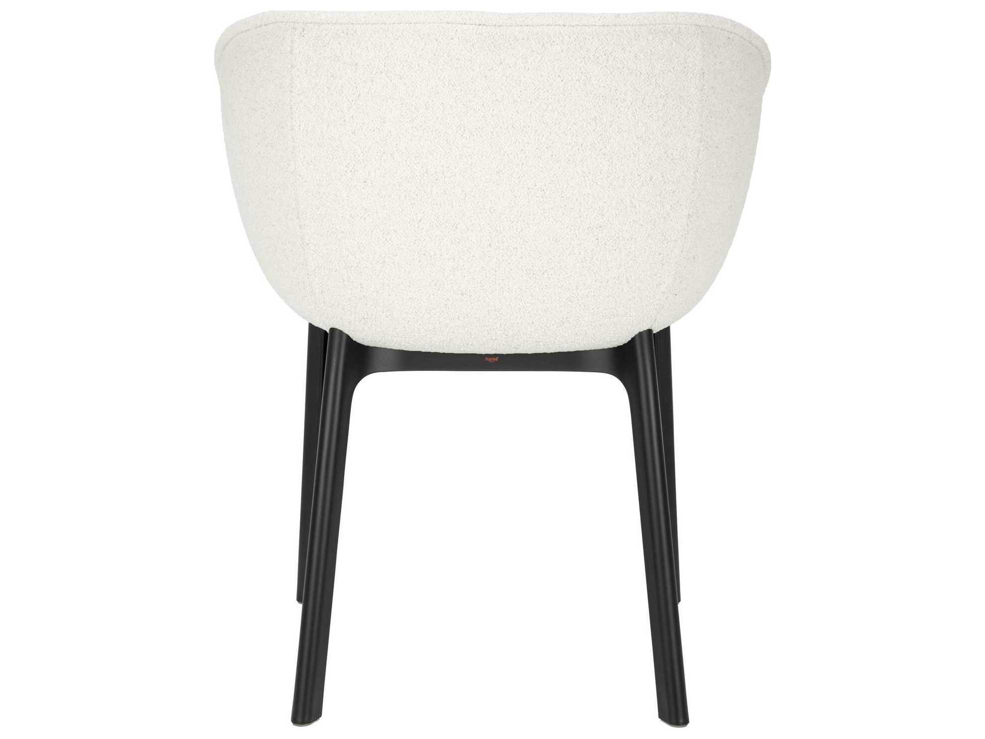Kartell Charla Black Upholstered Arm Dining Chair