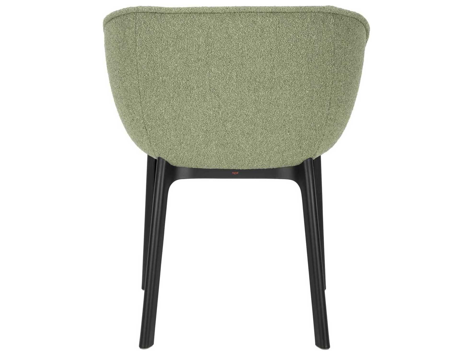 Kartell Charla Black Upholstered Arm Dining Chair