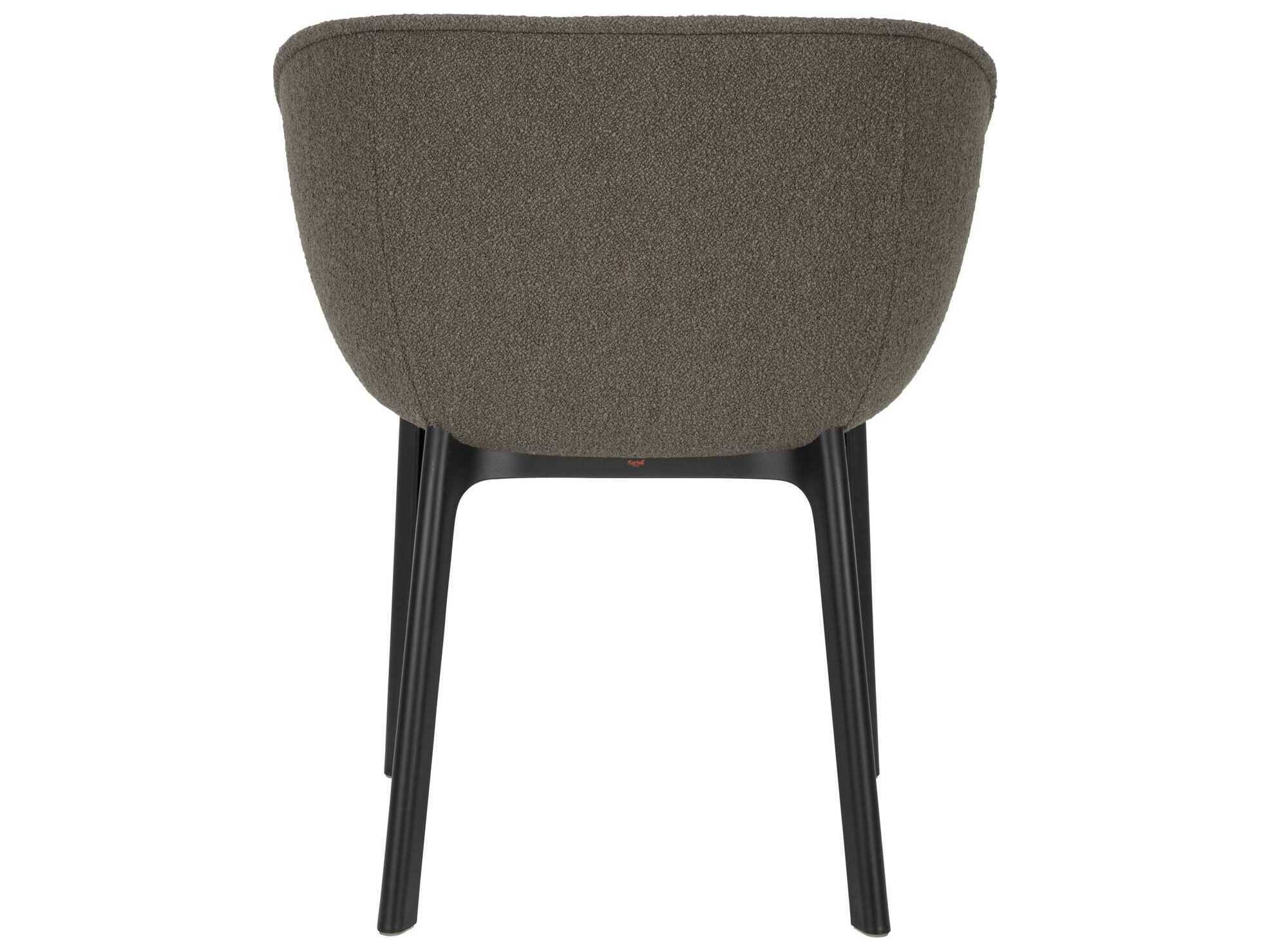 Kartell Charla Black Upholstered Arm Dining Chair