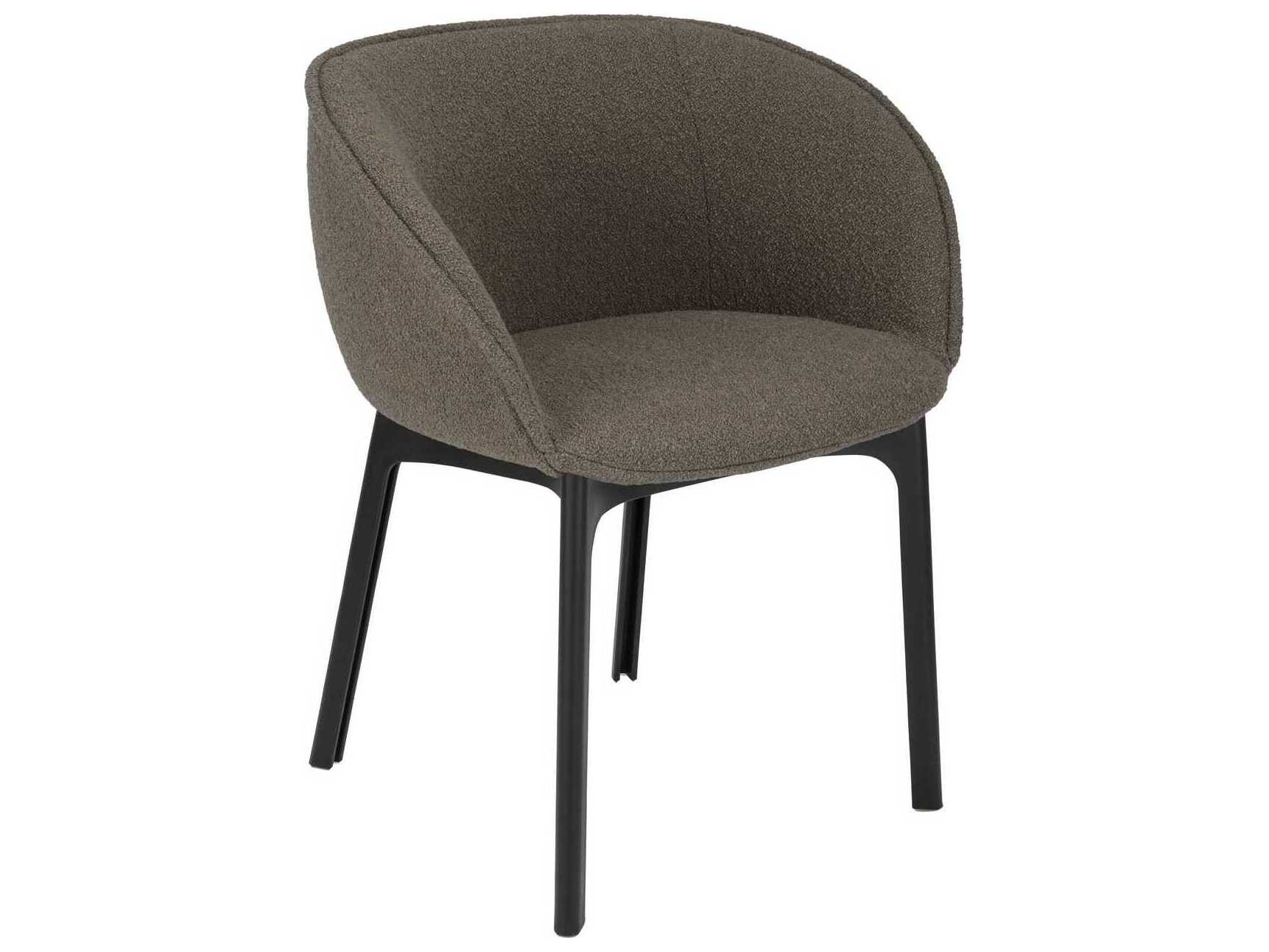 Kartell Charla Black Upholstered Arm Dining Chair