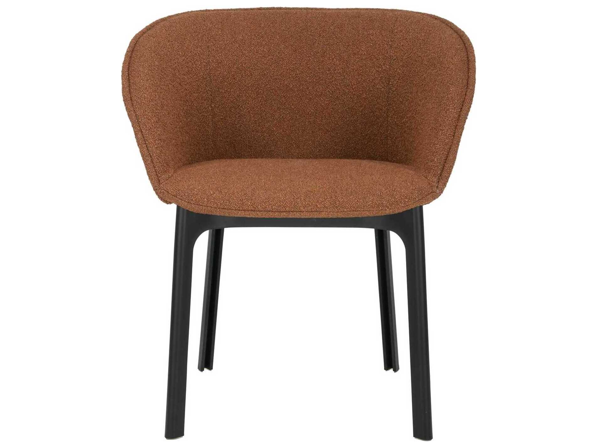 Kartell Charla Black Upholstered Arm Dining Chair