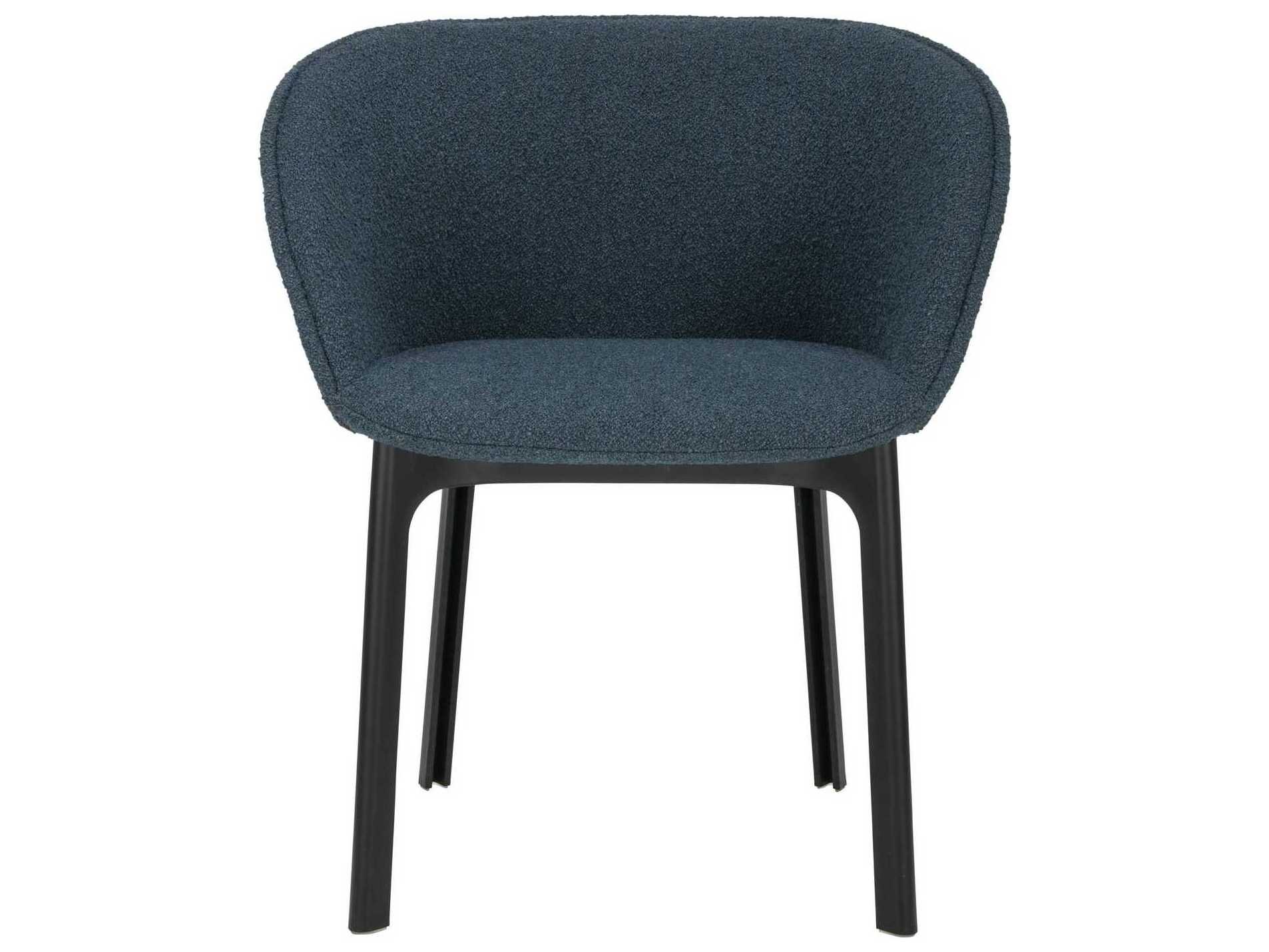 Kartell Charla Black Upholstered Arm Dining Chair