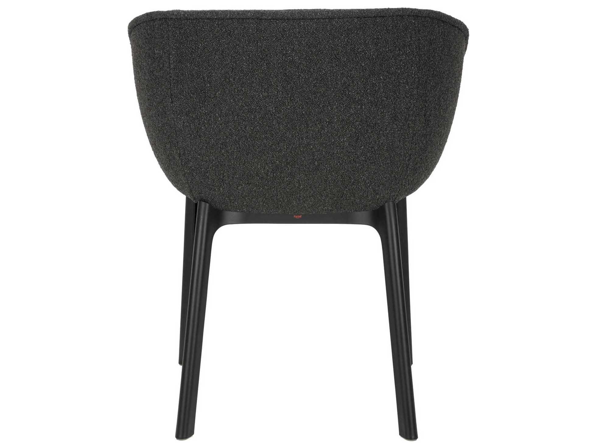 Kartell Charla Black Upholstered Arm Dining Chair