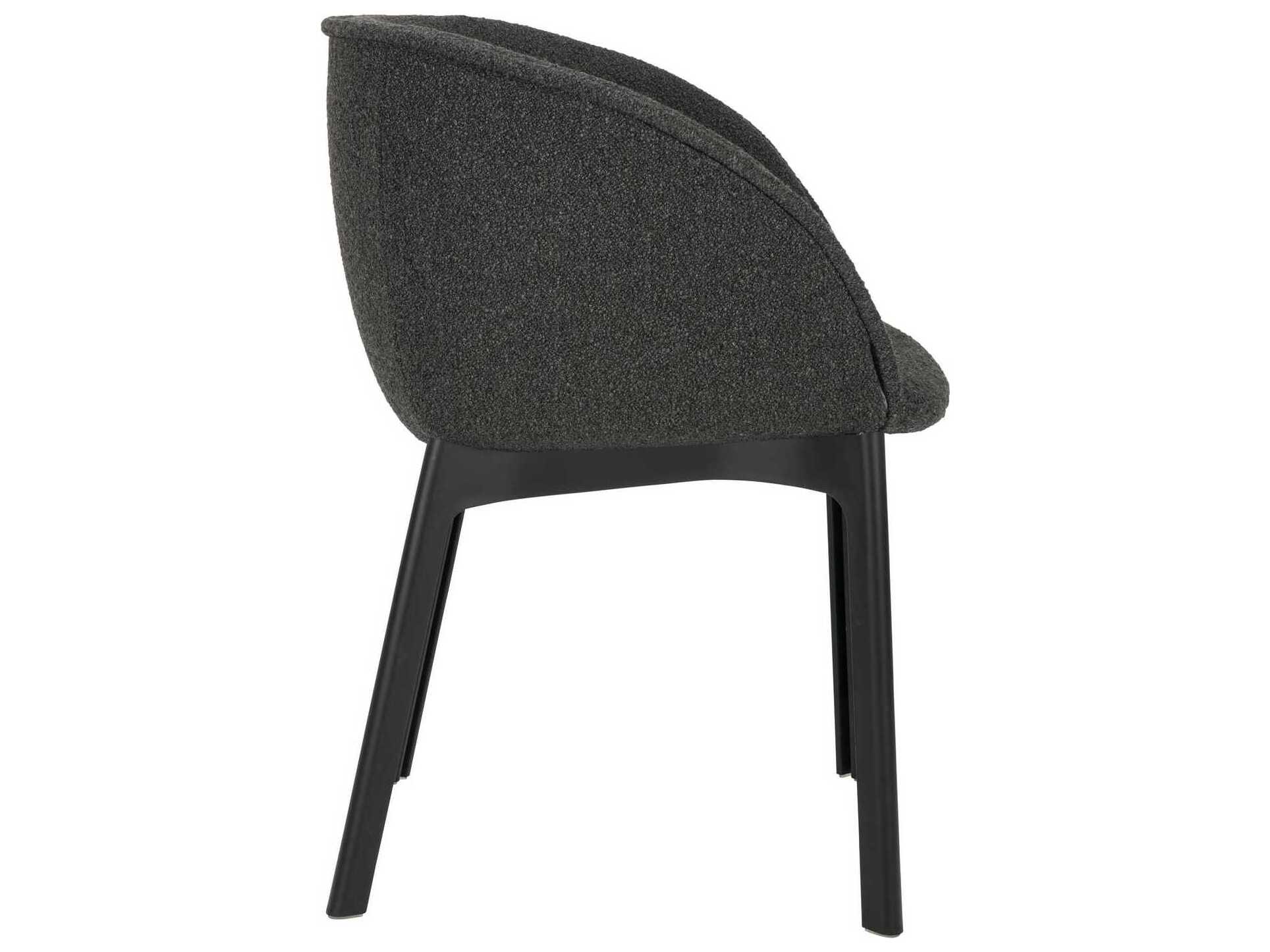 Kartell Charla Black Upholstered Arm Dining Chair