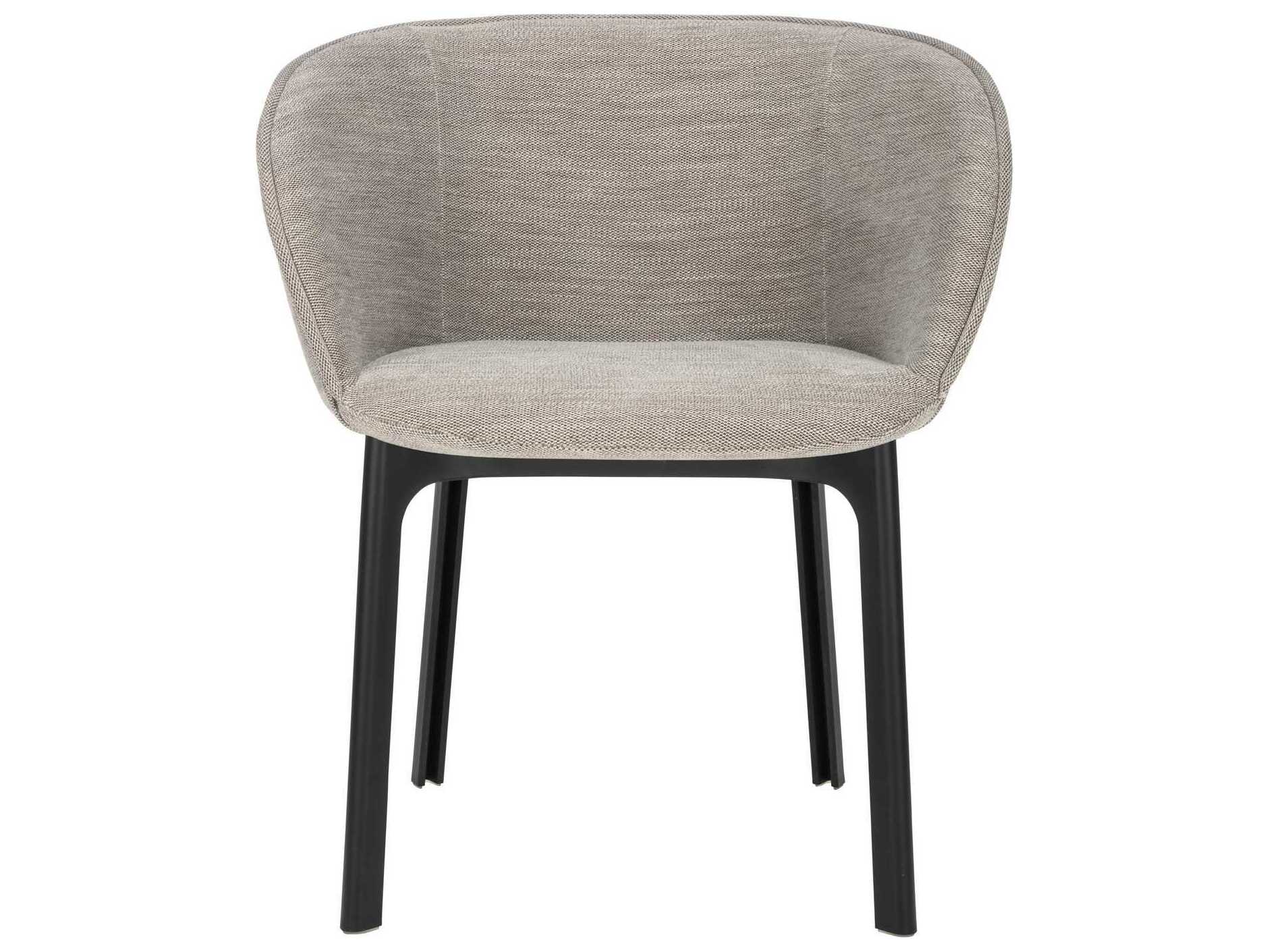 Kartell Charla Beige Upholstered Arm Dining Chair